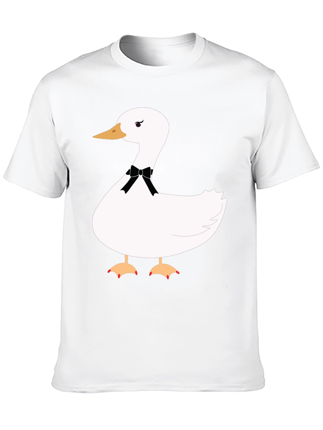 Funny Goose Bowtie T-Shirt - Casual Black Tee