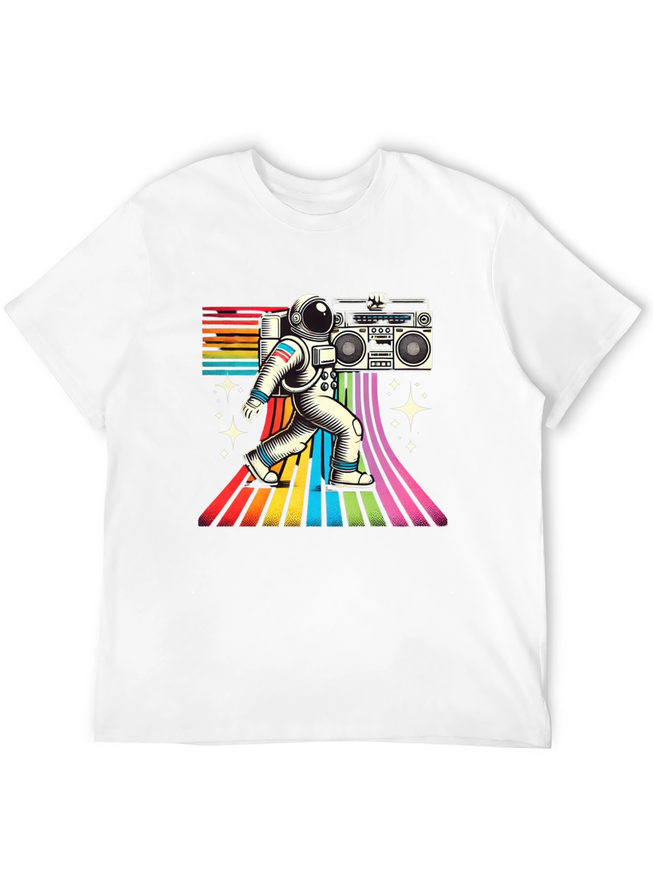 Retro Astronaut Boombox T-Shirt