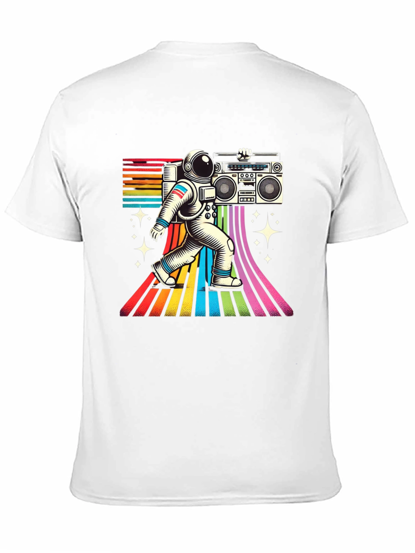 Retro Astronaut Boombox T-Shirt