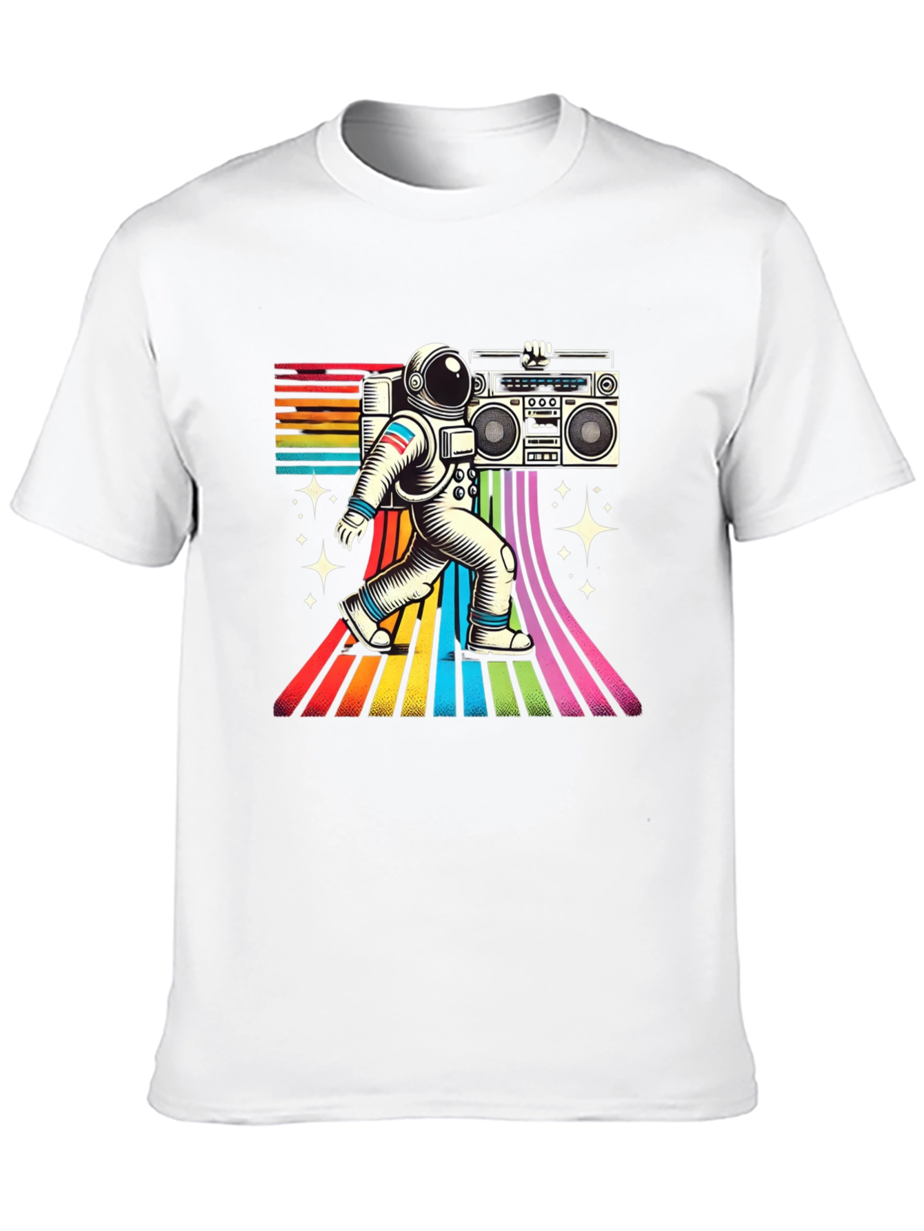 Retro Astronaut Boombox T-Shirt