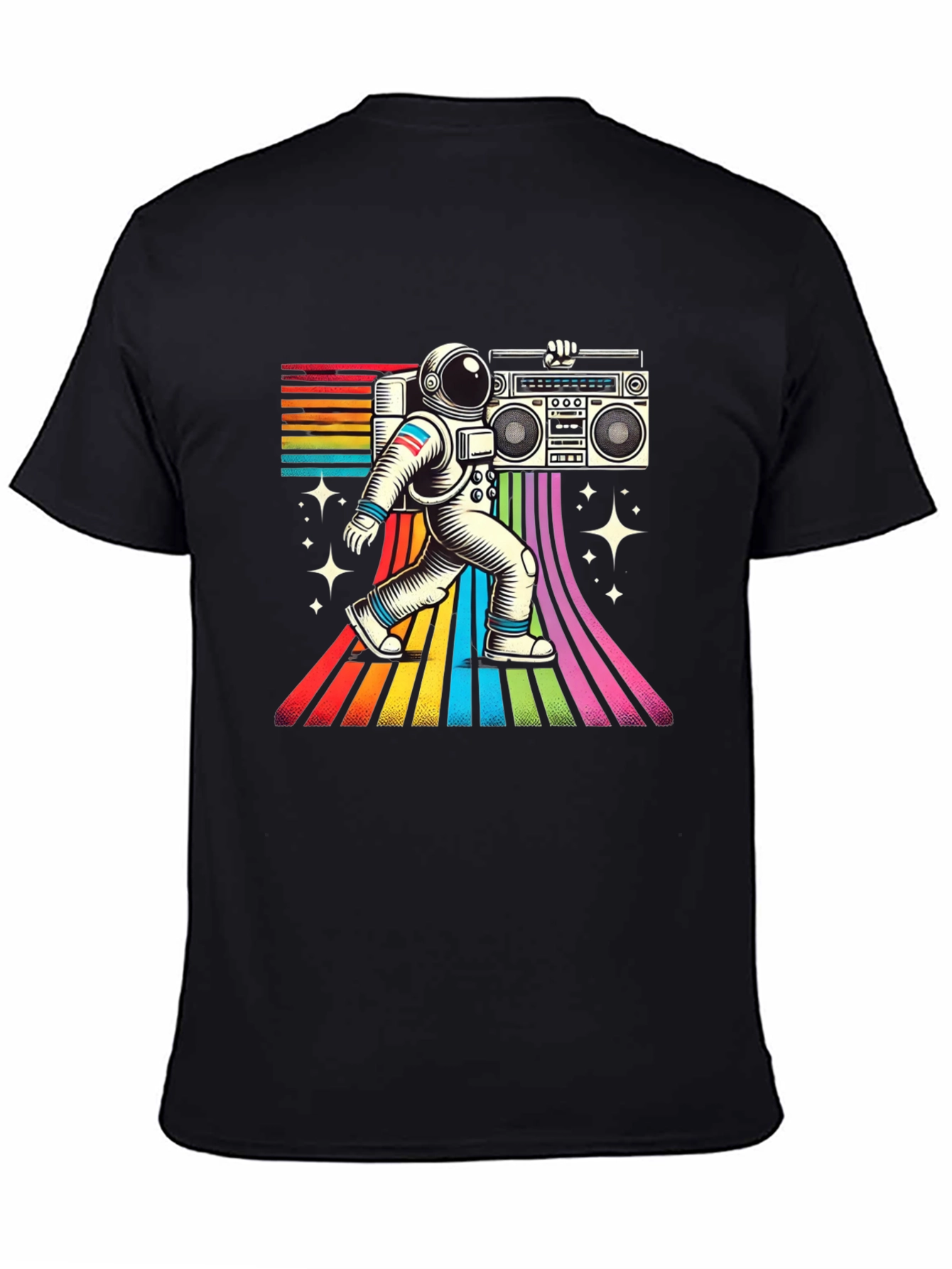 Retro Astronaut Boombox T-Shirt