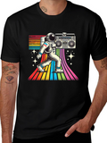 Retro Astronaut Boombox T-Shirt