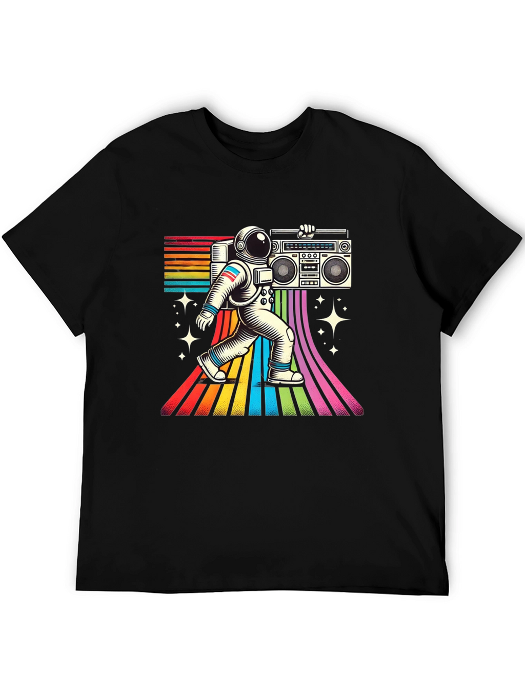 Retro Astronaut Boombox T-Shirt