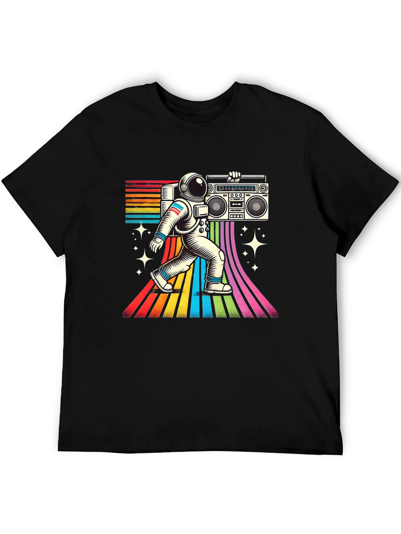 Retro Astronaut Boombox T-Shirt