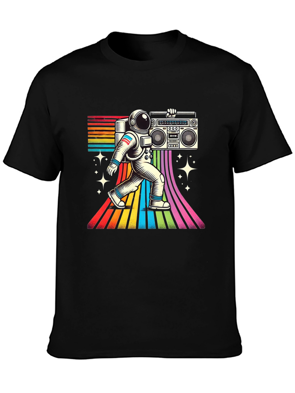 Retro Astronaut Boombox T-Shirt