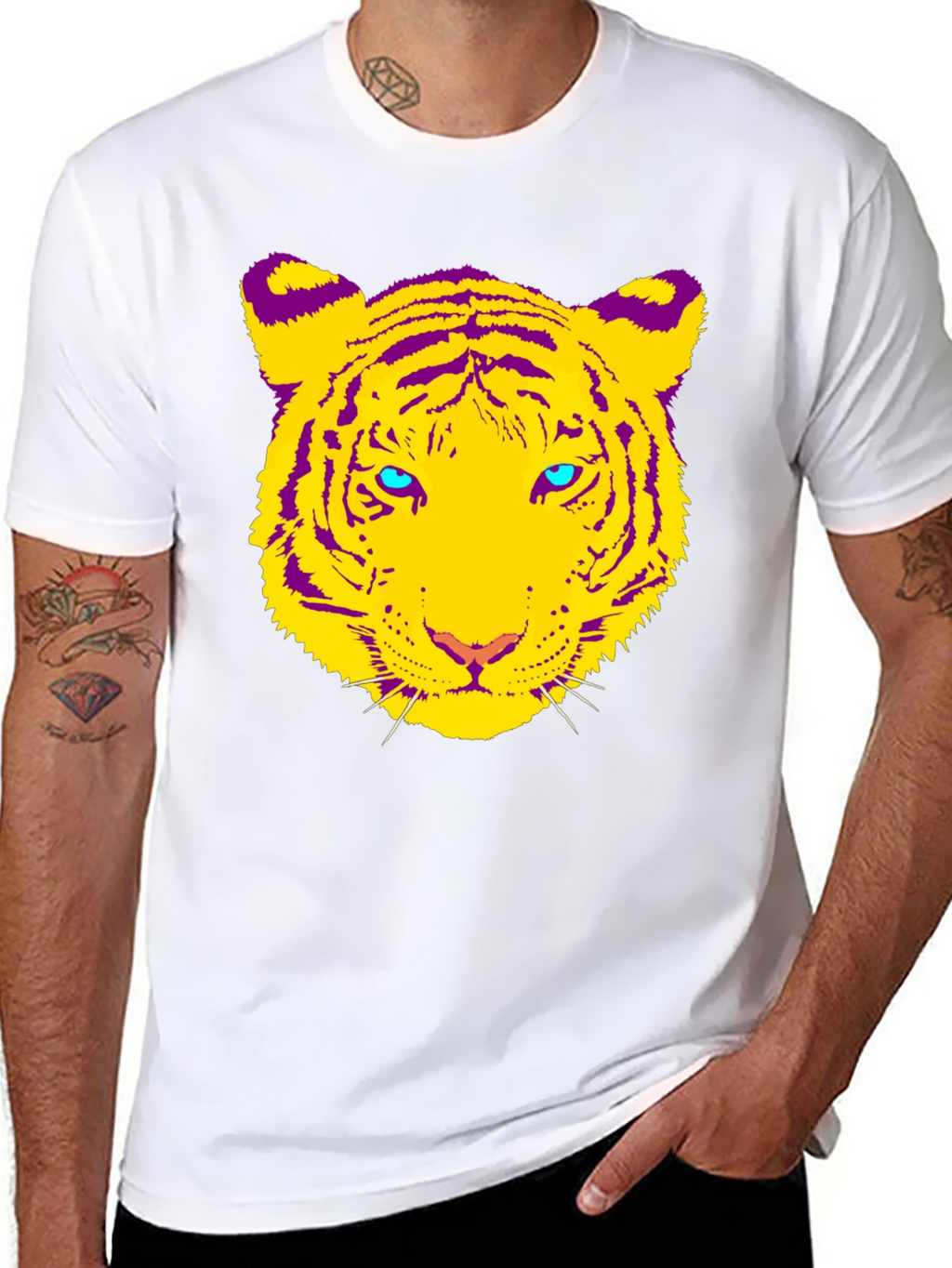Tiger Graphic Black Tee