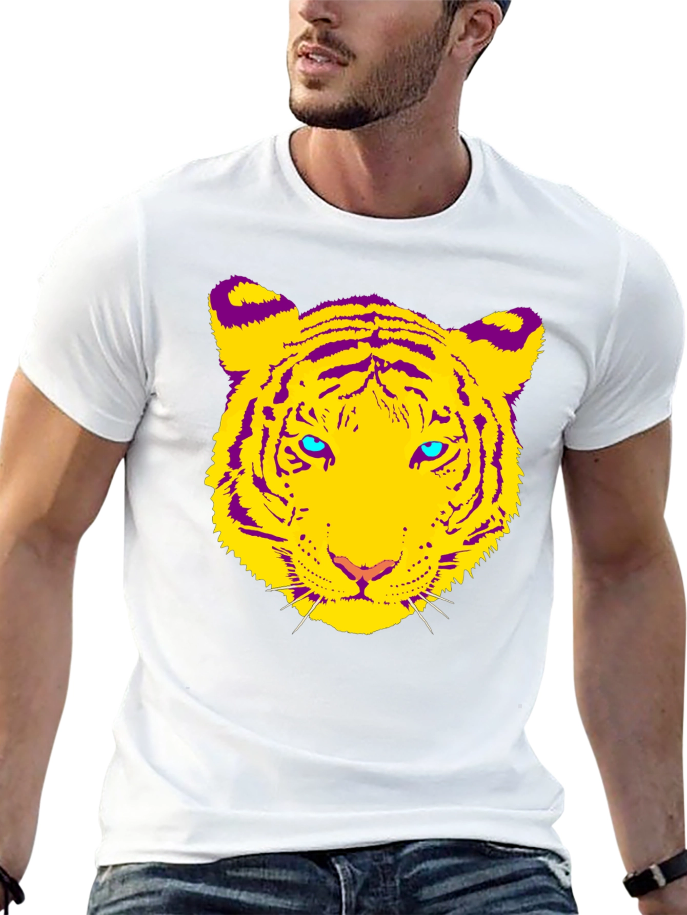 Tiger Graphic Black Tee