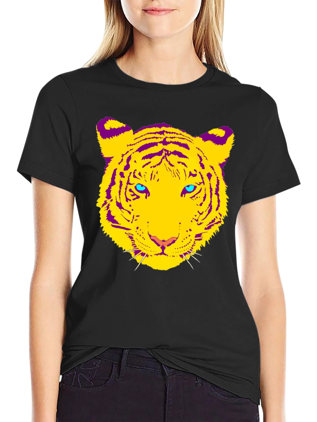 Tiger Graphic Black Tee