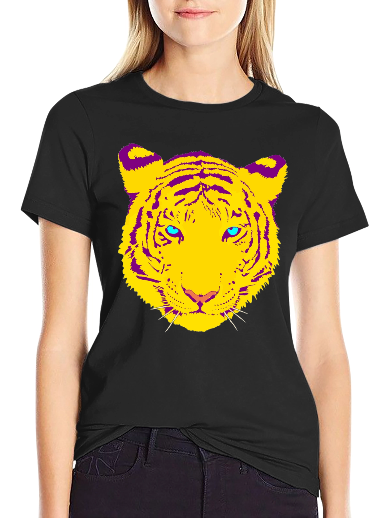 Tiger Graphic Black Tee