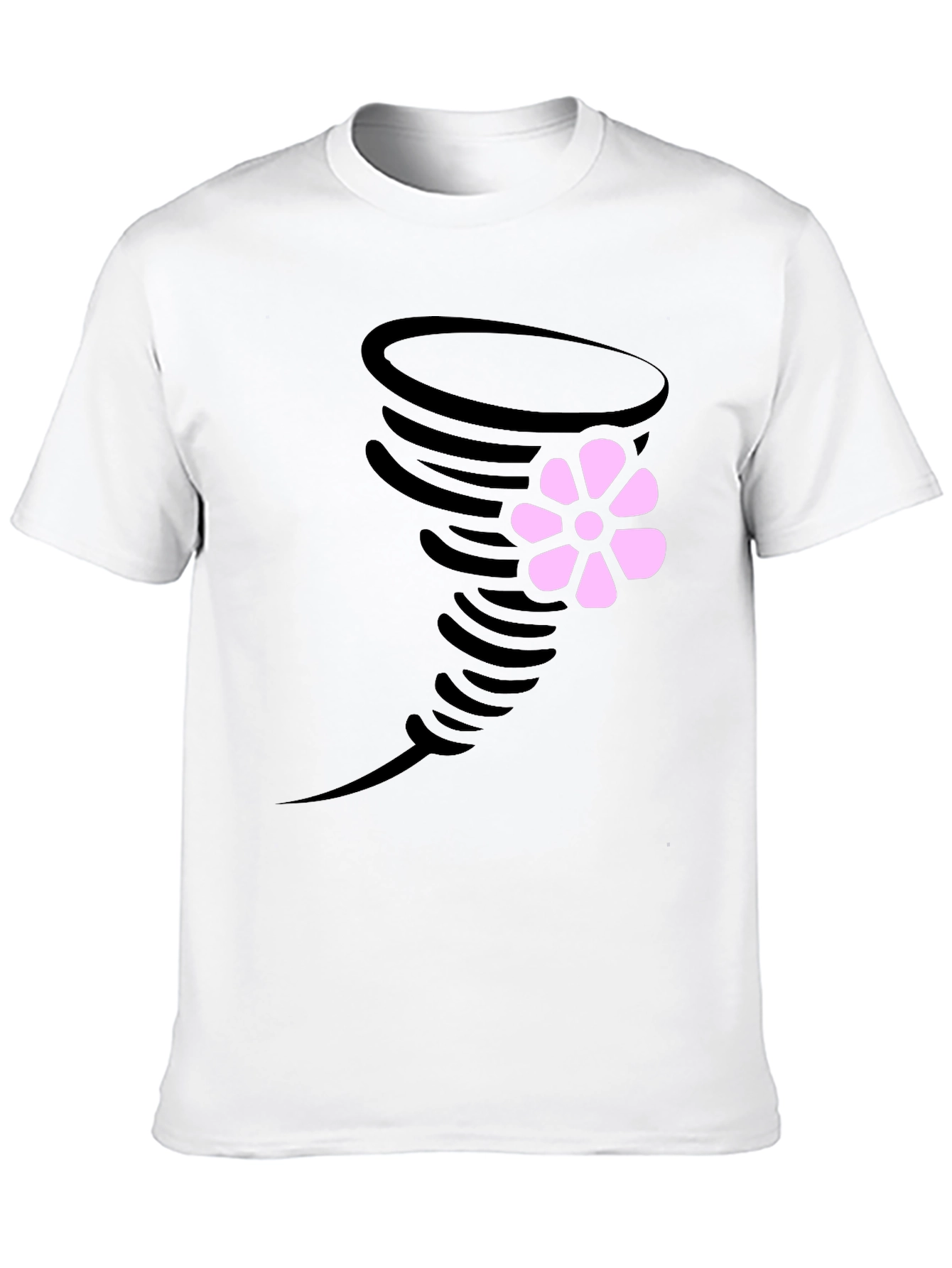 Tornado Flower Graphic T-Shirt - Casual Wear