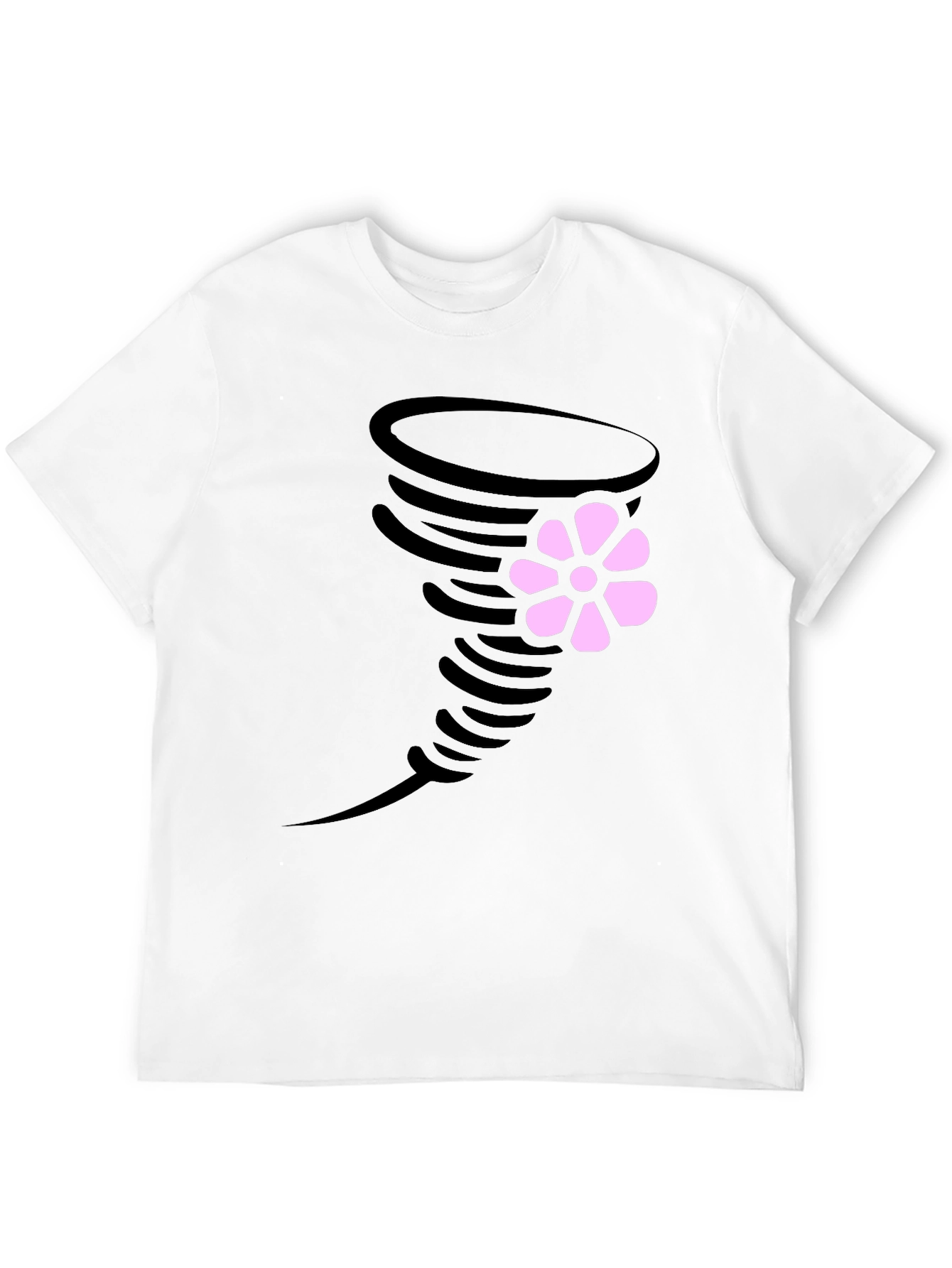 Tornado Flower Graphic T-Shirt - Casual Wear