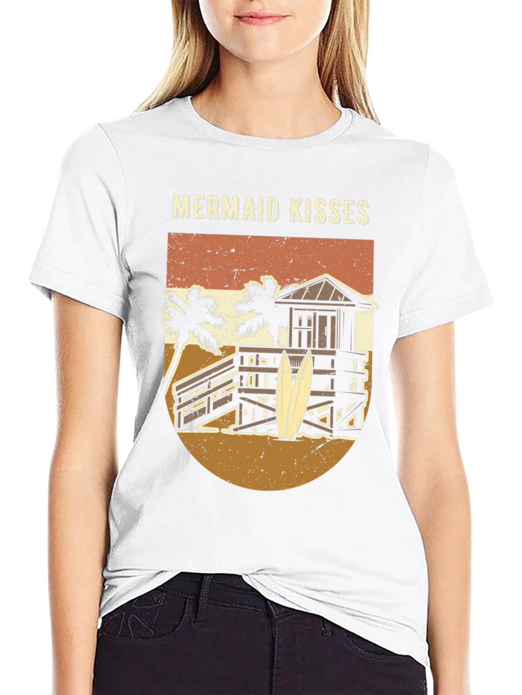 Mermaid Kisses Graphic Tee - Beach Vibes T-Shirt