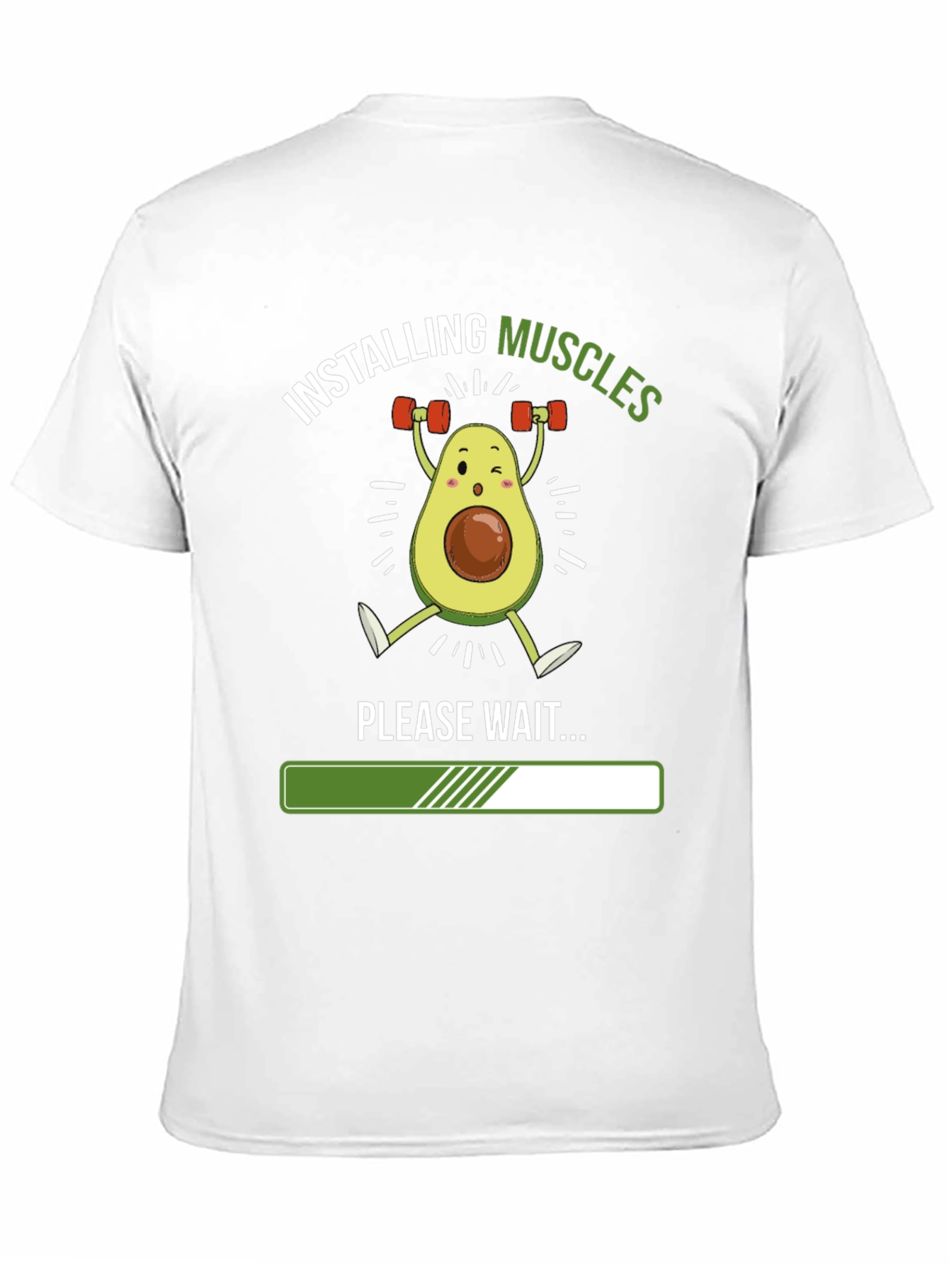 Installing Muscles Funny Avocado Gym T-Shirt