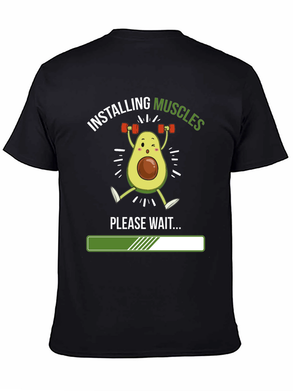 Installing Muscles Funny Avocado Gym T-Shirt