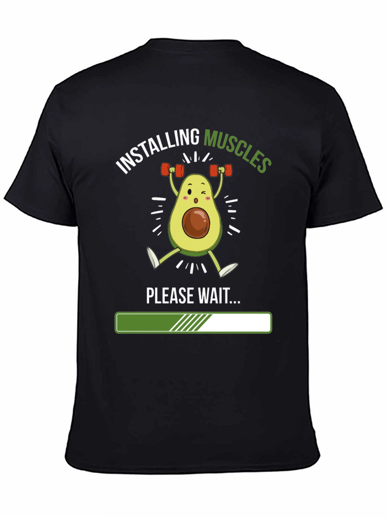 Installing Muscles Funny Avocado Gym T-Shirt