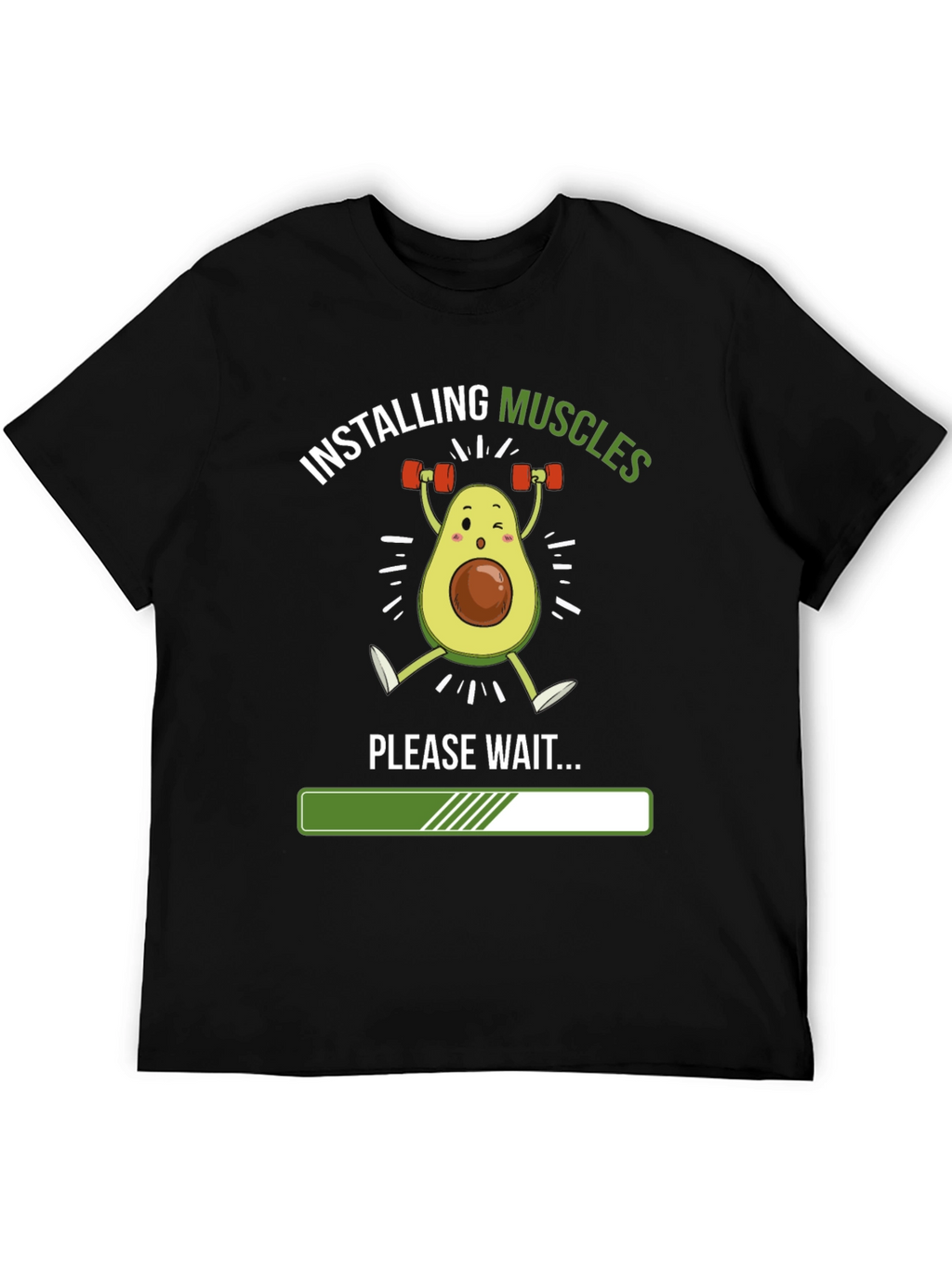 Installing Muscles Funny Avocado Gym T-Shirt