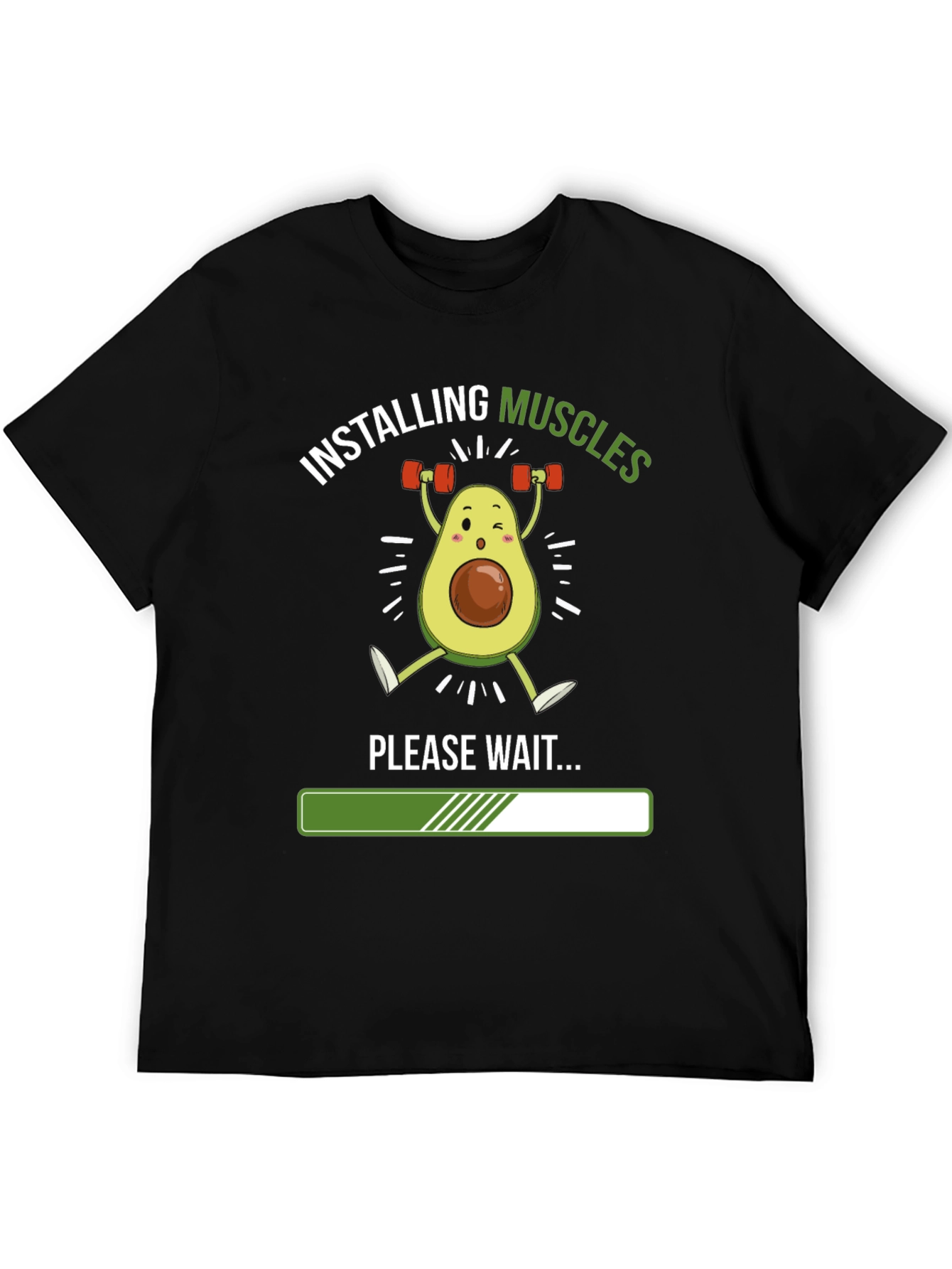 Installing Muscles Funny Avocado Gym T-Shirt