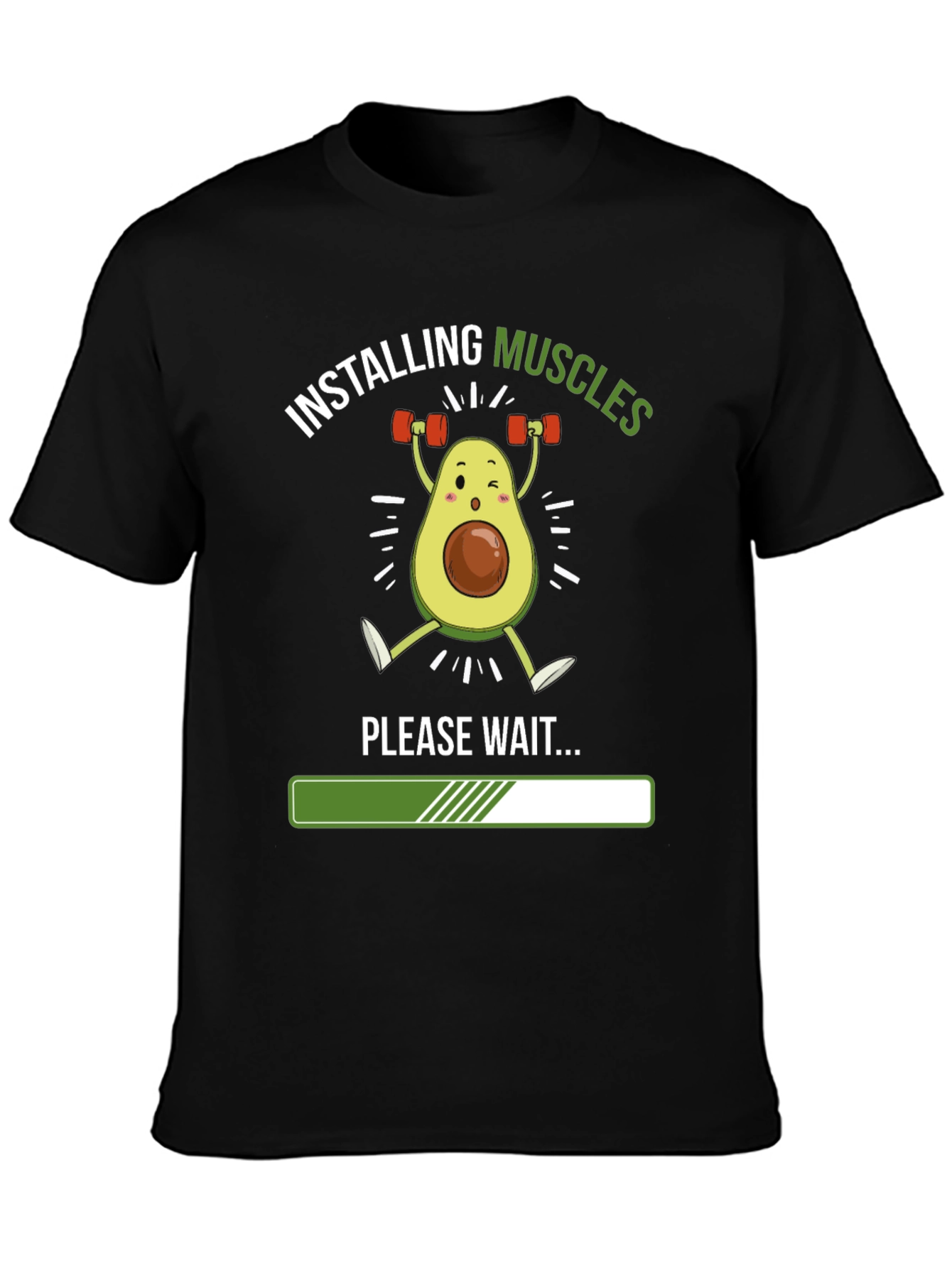 Installing Muscles Funny Avocado Gym T-Shirt