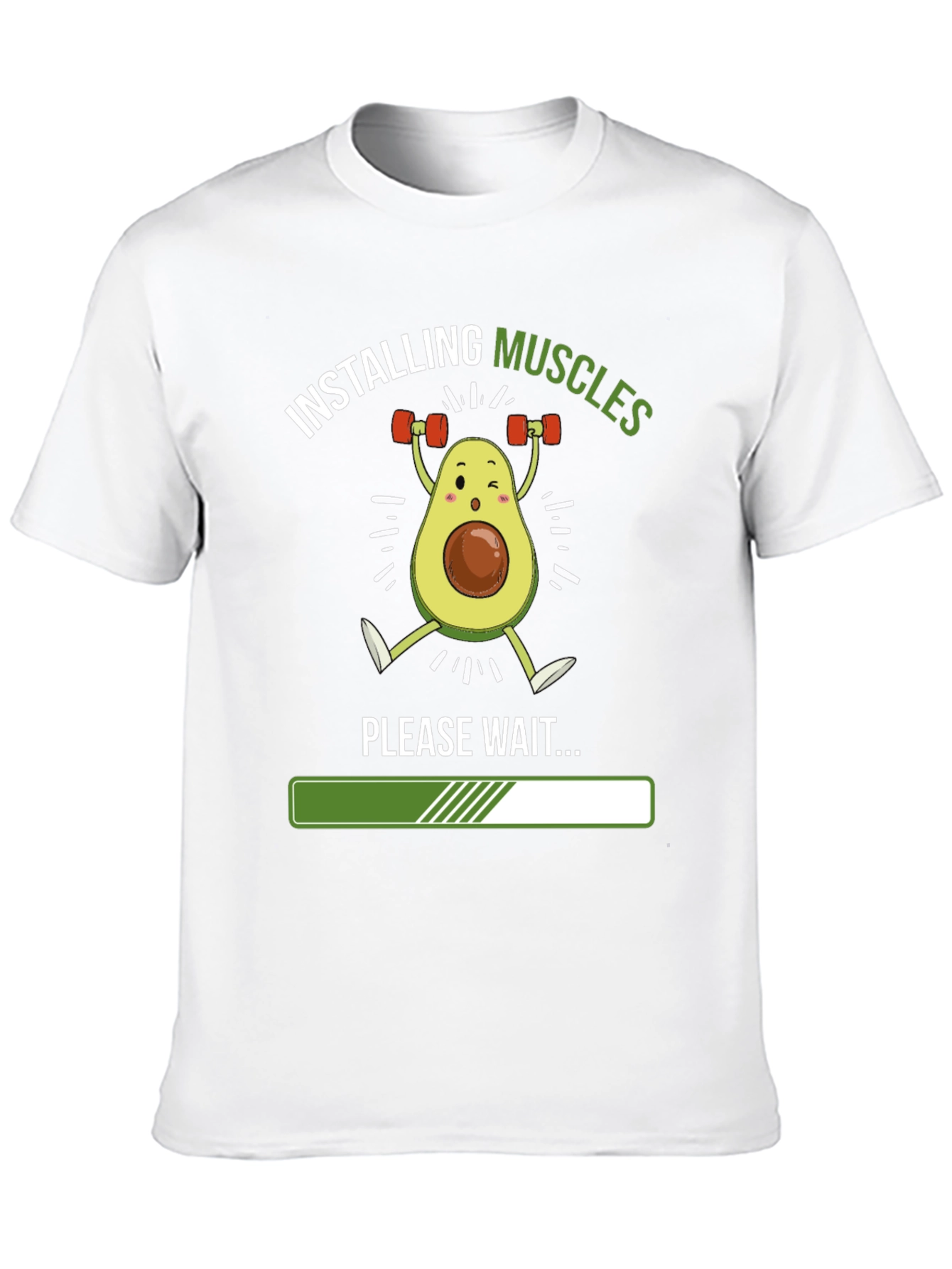 Installing Muscles Funny Avocado Gym T-Shirt
