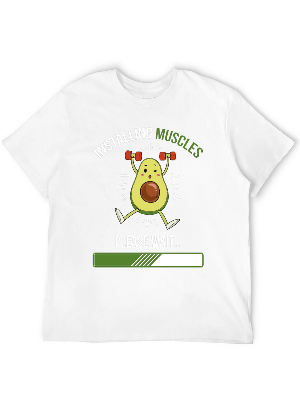Installing Muscles Funny Avocado Gym T-Shirt