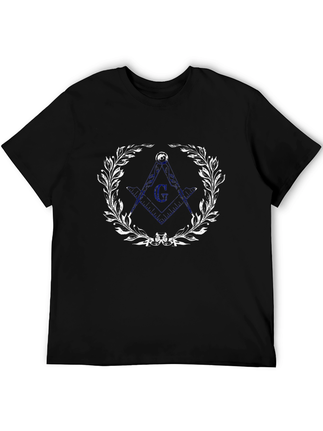 Masonic T-Shirt - Square & Compasses Wreath Graphic Tee