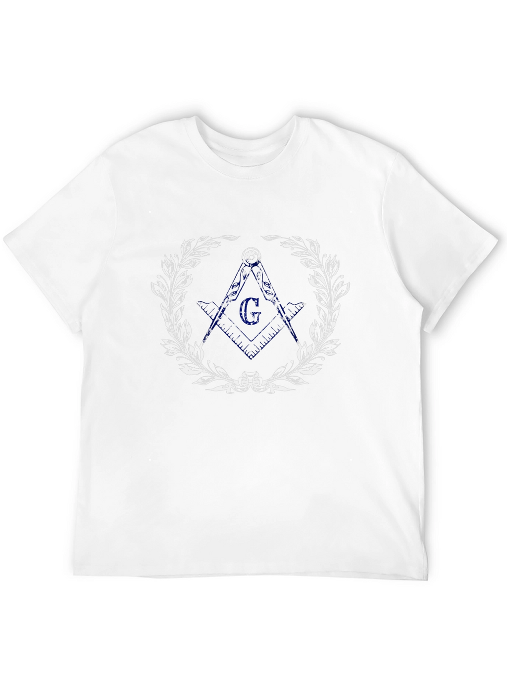 Masonic T-Shirt - Square & Compasses Wreath Graphic Tee