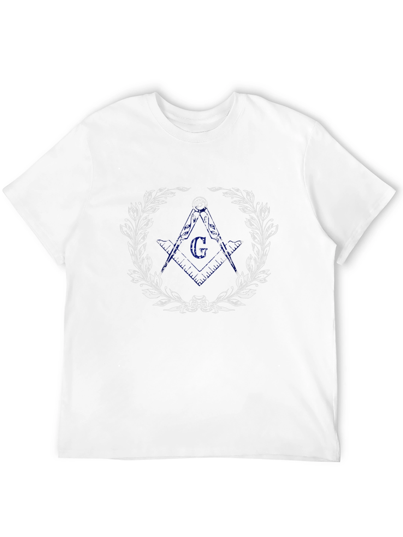 Masonic T-Shirt - Square & Compasses Wreath Graphic Tee