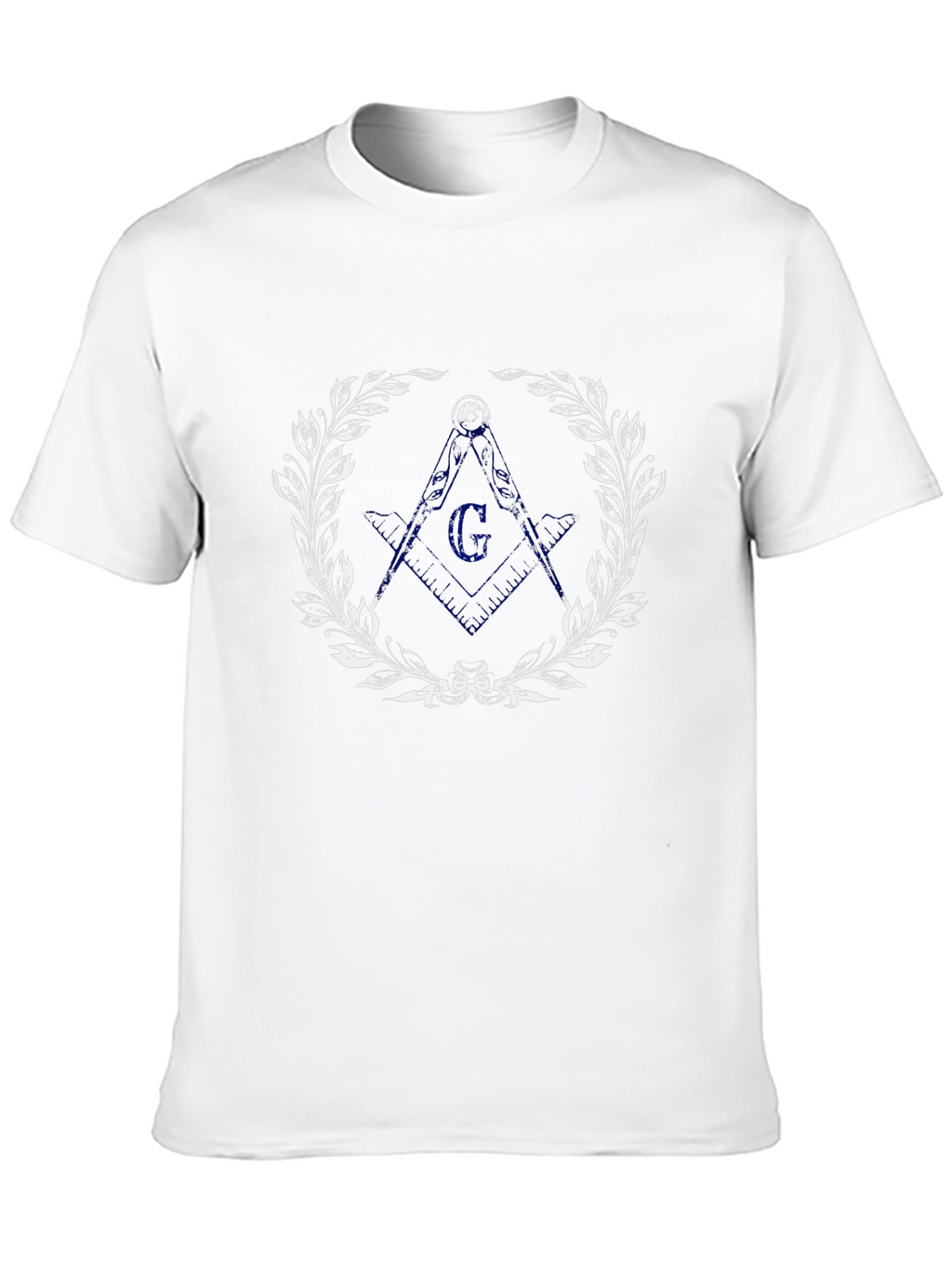 Masonic T-Shirt - Square & Compasses Wreath Graphic Tee