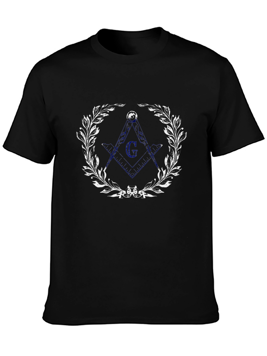 Masonic T-Shirt - Square & Compasses Wreath Graphic Tee