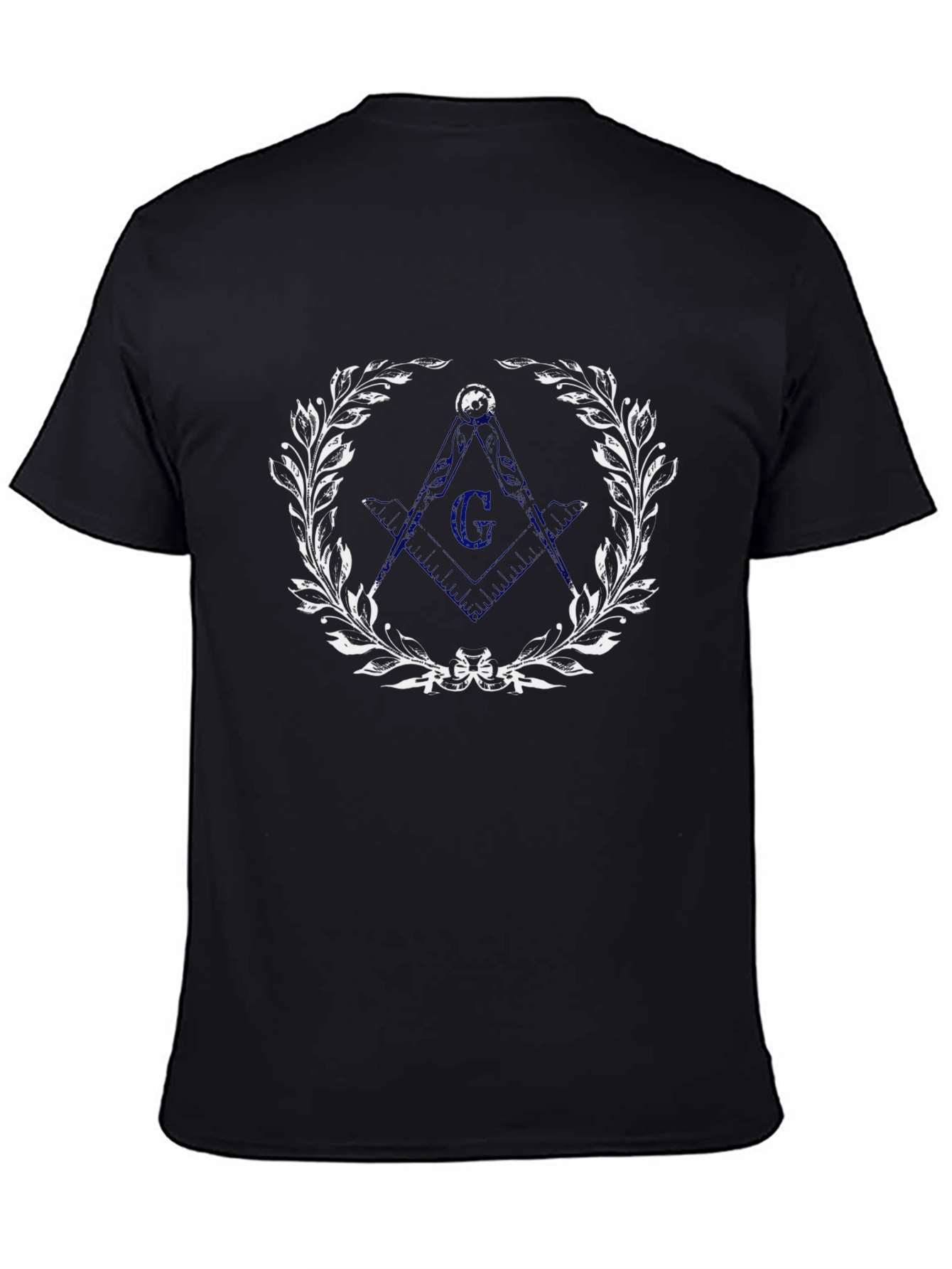 Masonic T-Shirt - Square & Compasses Wreath Graphic Tee