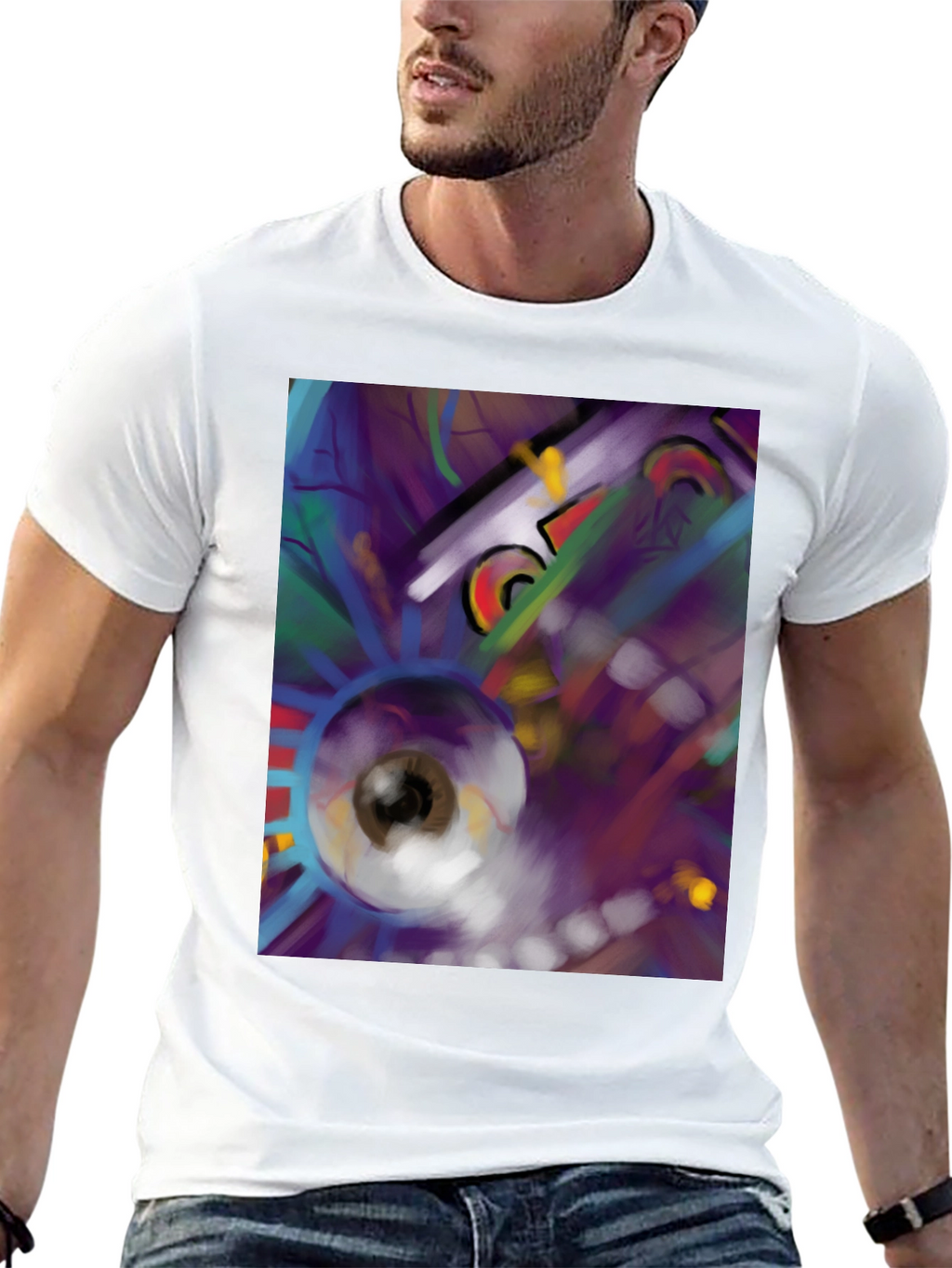 Abstract Eye T-Shirt - Black