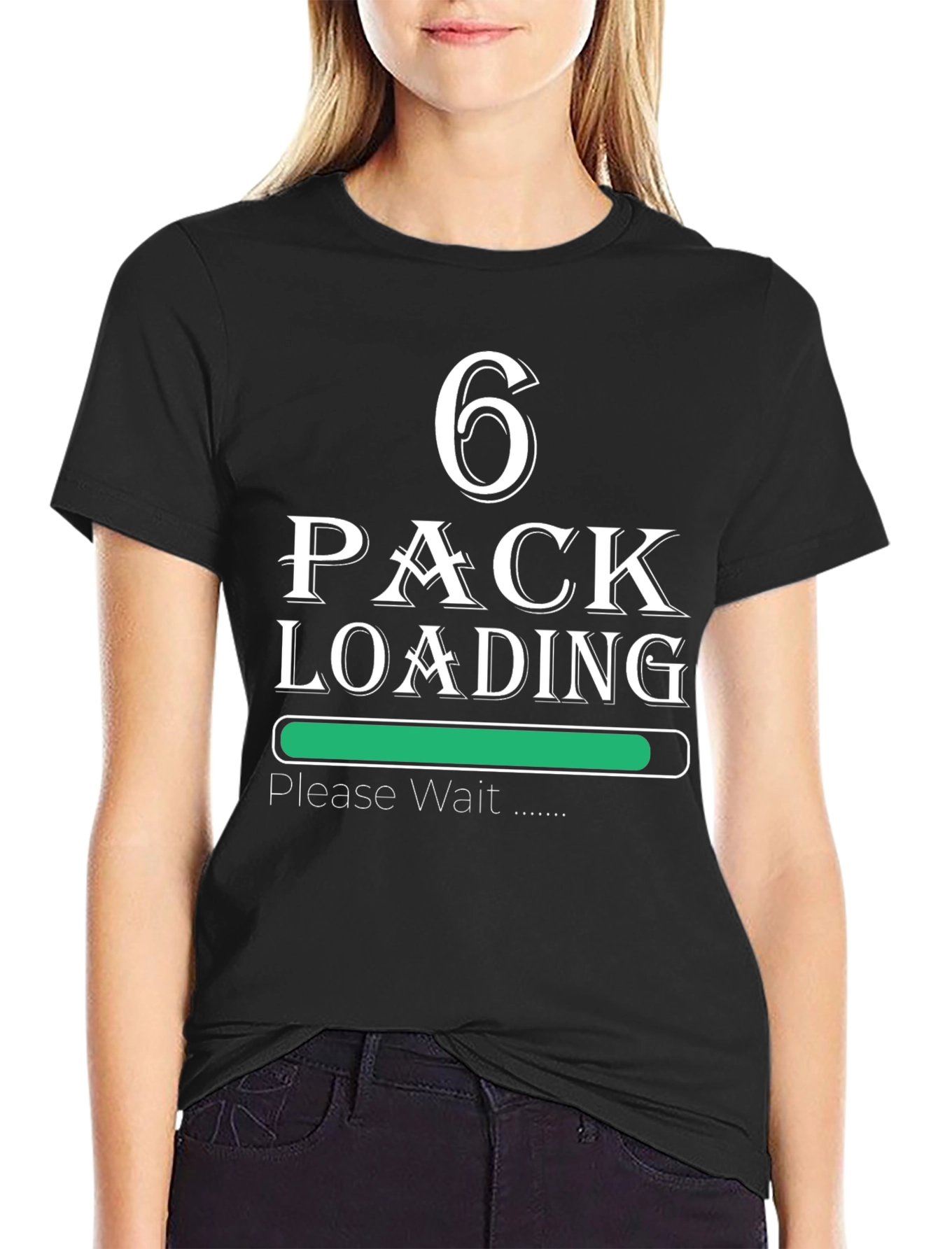 Six Pack Loading T-Shirt - Funny Workout Gym Tee