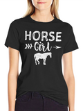 Horse Girl Graphic Tee - Unisex Black T-Shirt