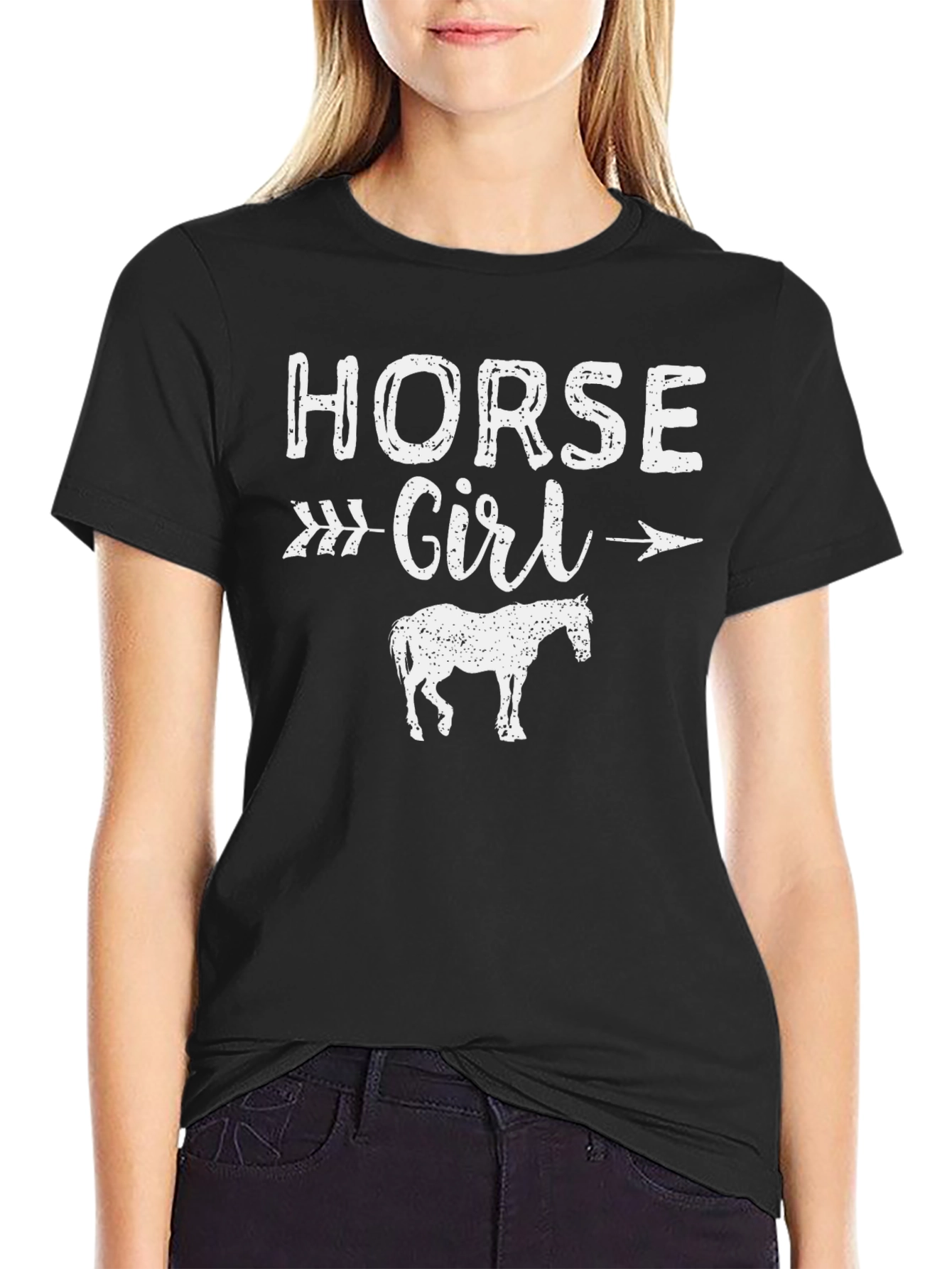 Horse Girl Graphic Tee - Unisex Black T-Shirt