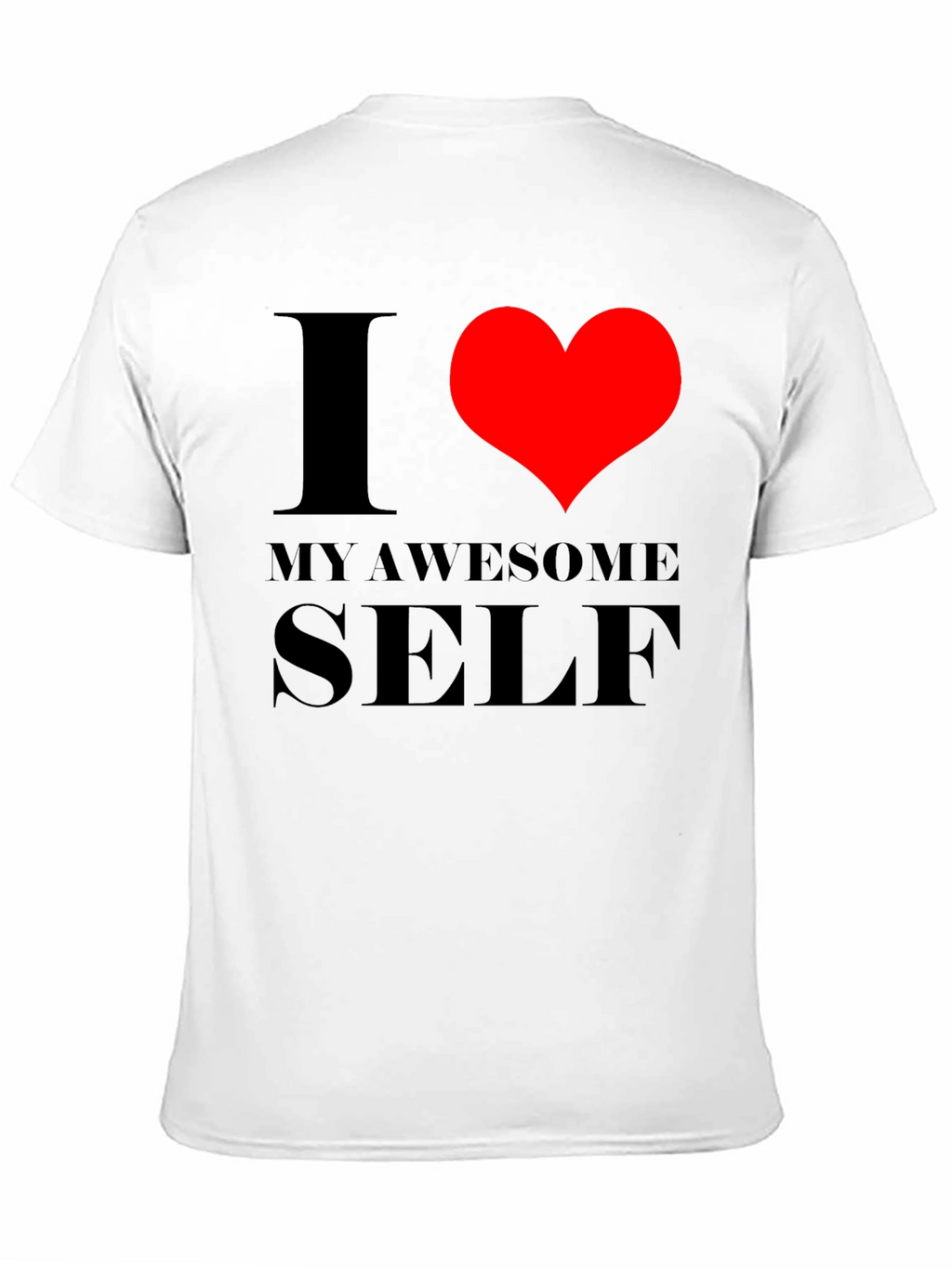 I Love My Awesome Self Graphic Tee - Black