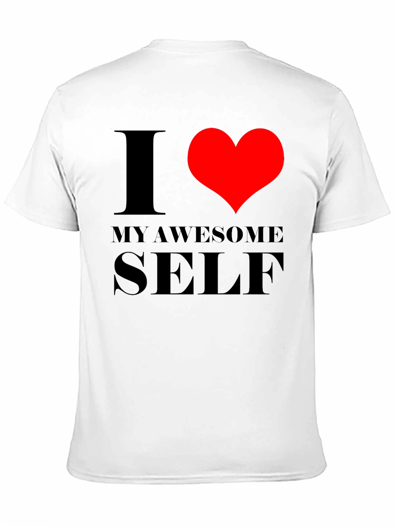 I Love My Awesome Self Graphic Tee - Black