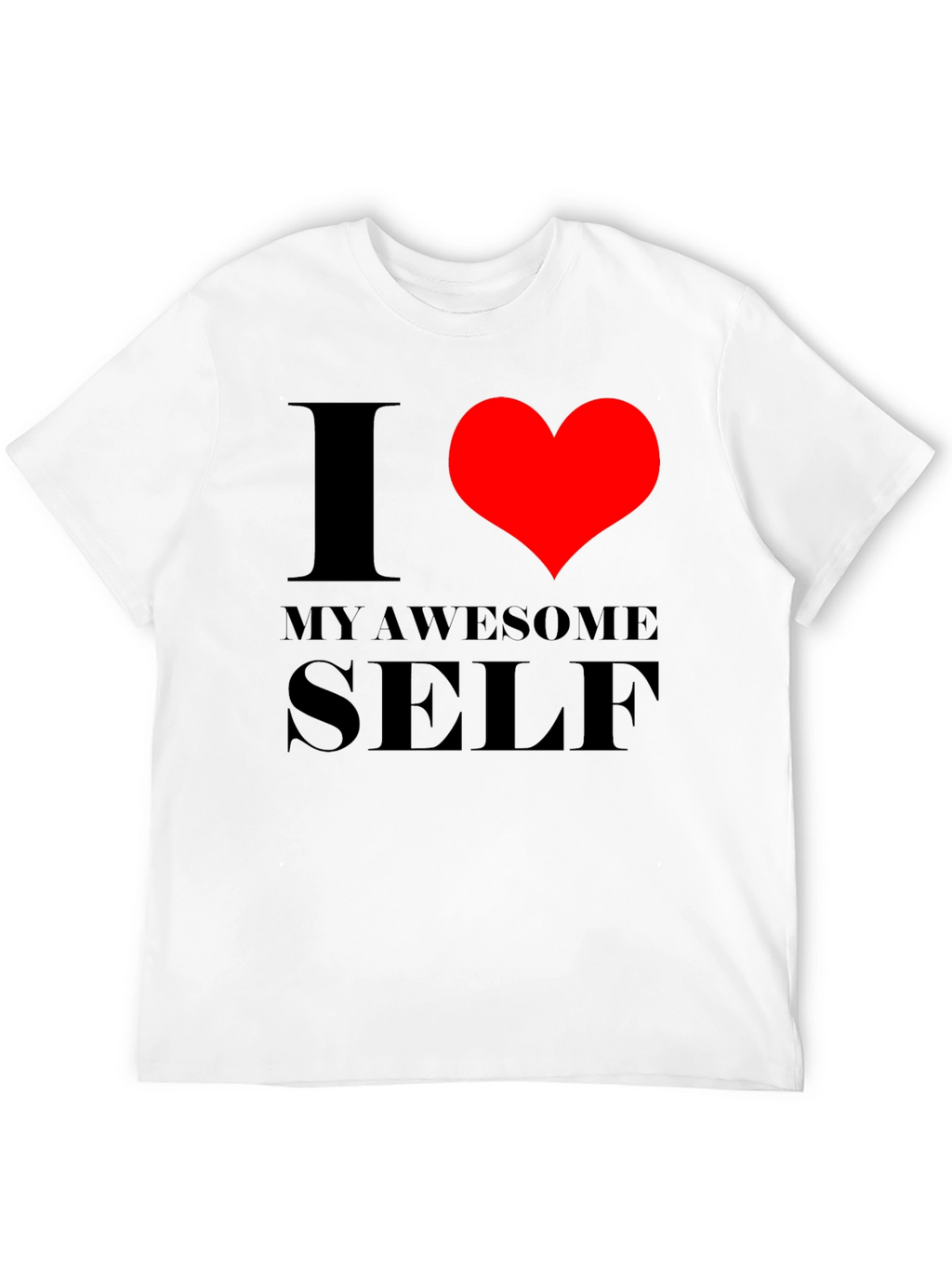 I Love My Awesome Self Graphic Tee - Black