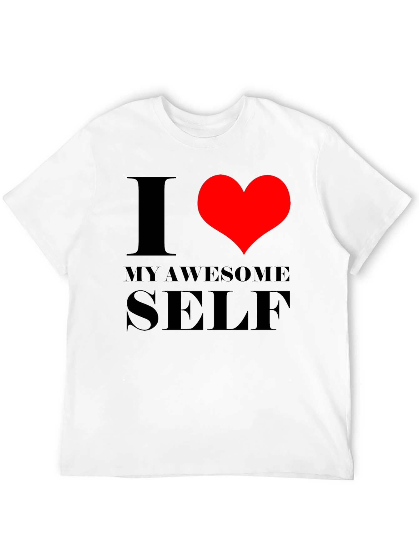 I Love My Awesome Self Graphic Tee - Black