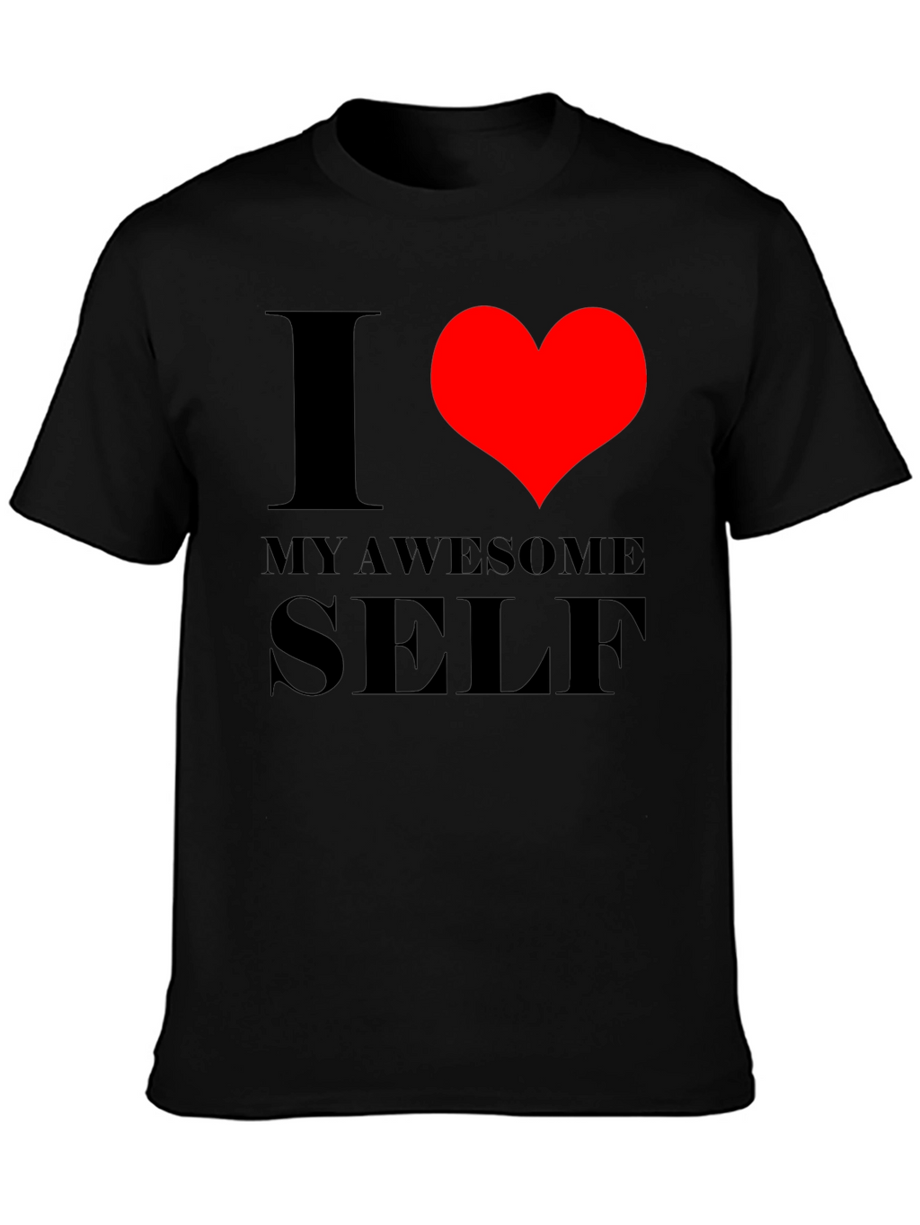 I Love My Awesome Self Graphic Tee - Black