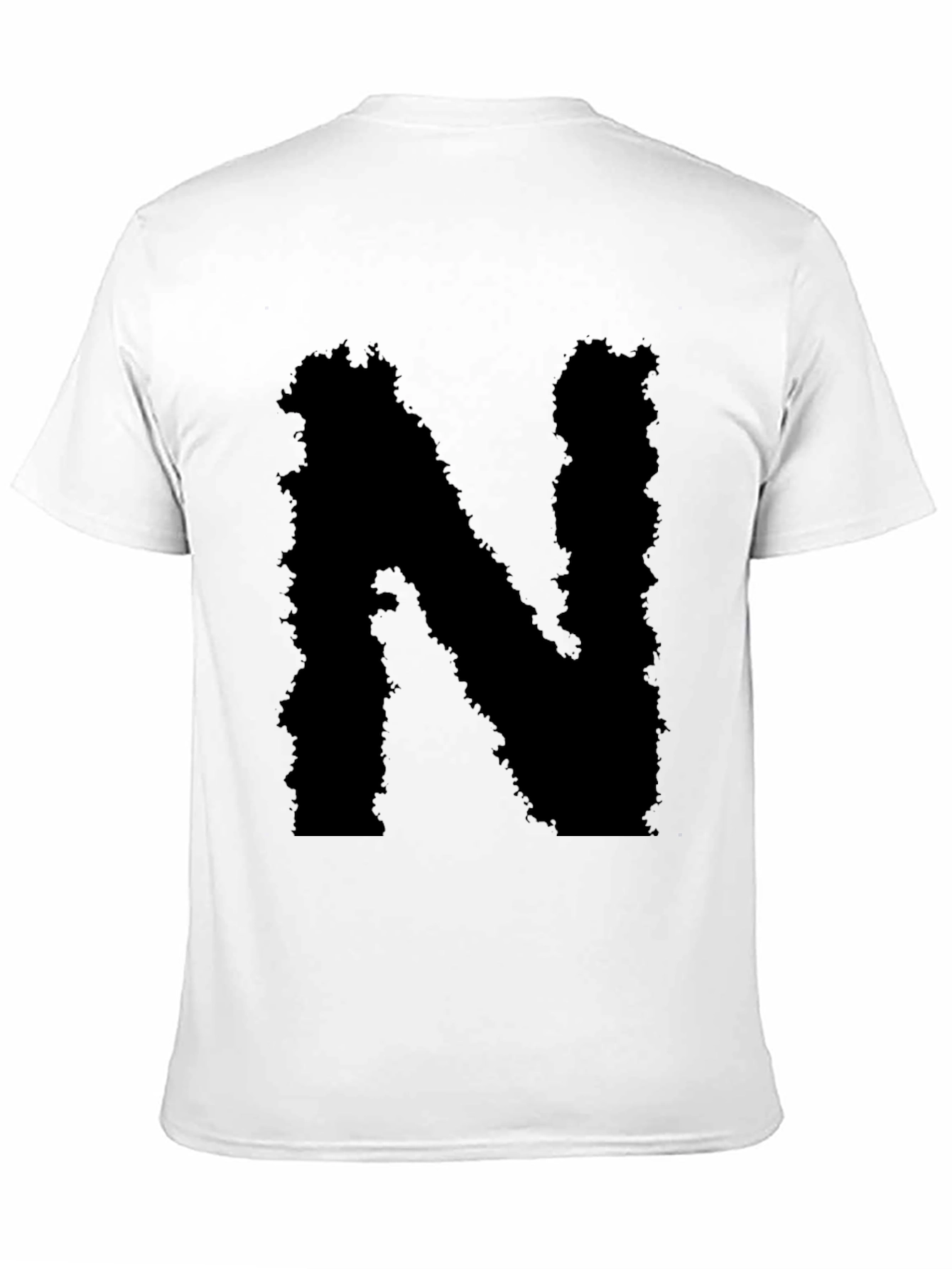 Grunge Letter N Black T-Shirt