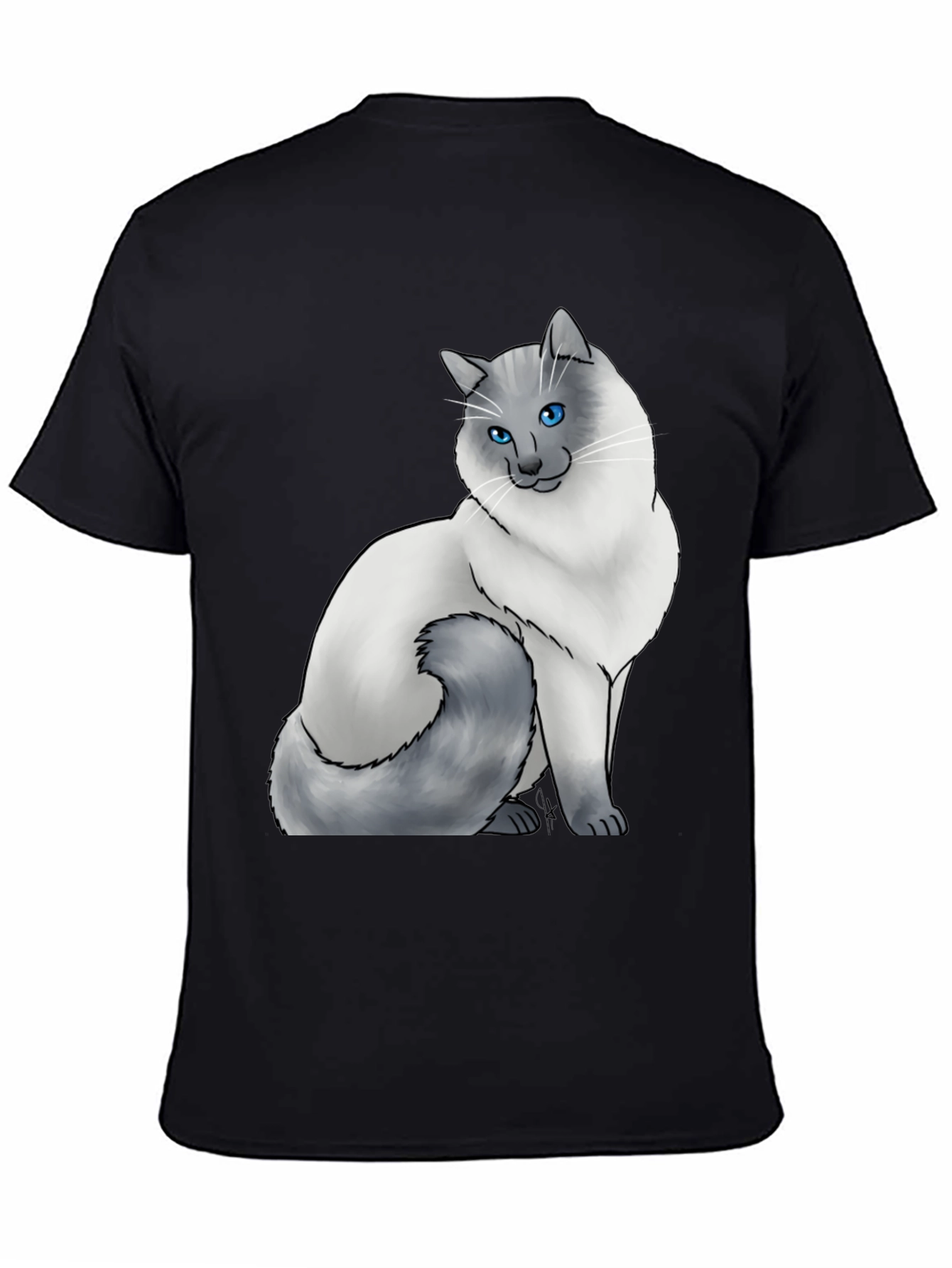 Cat Lover T-Shirt - Blue Eyed Cat Graphic Tee