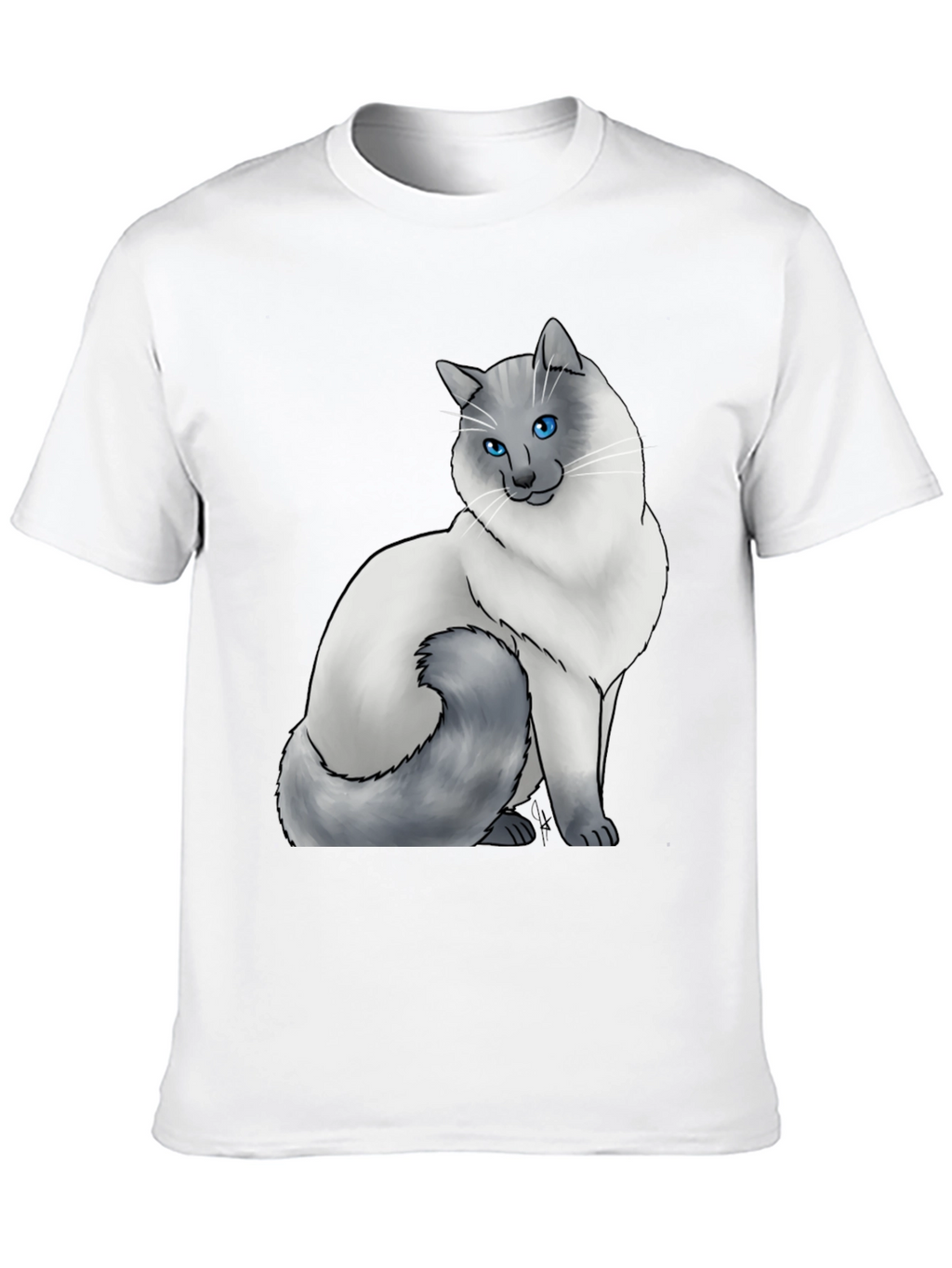Cat Lover T-Shirt - Blue Eyed Cat Graphic Tee