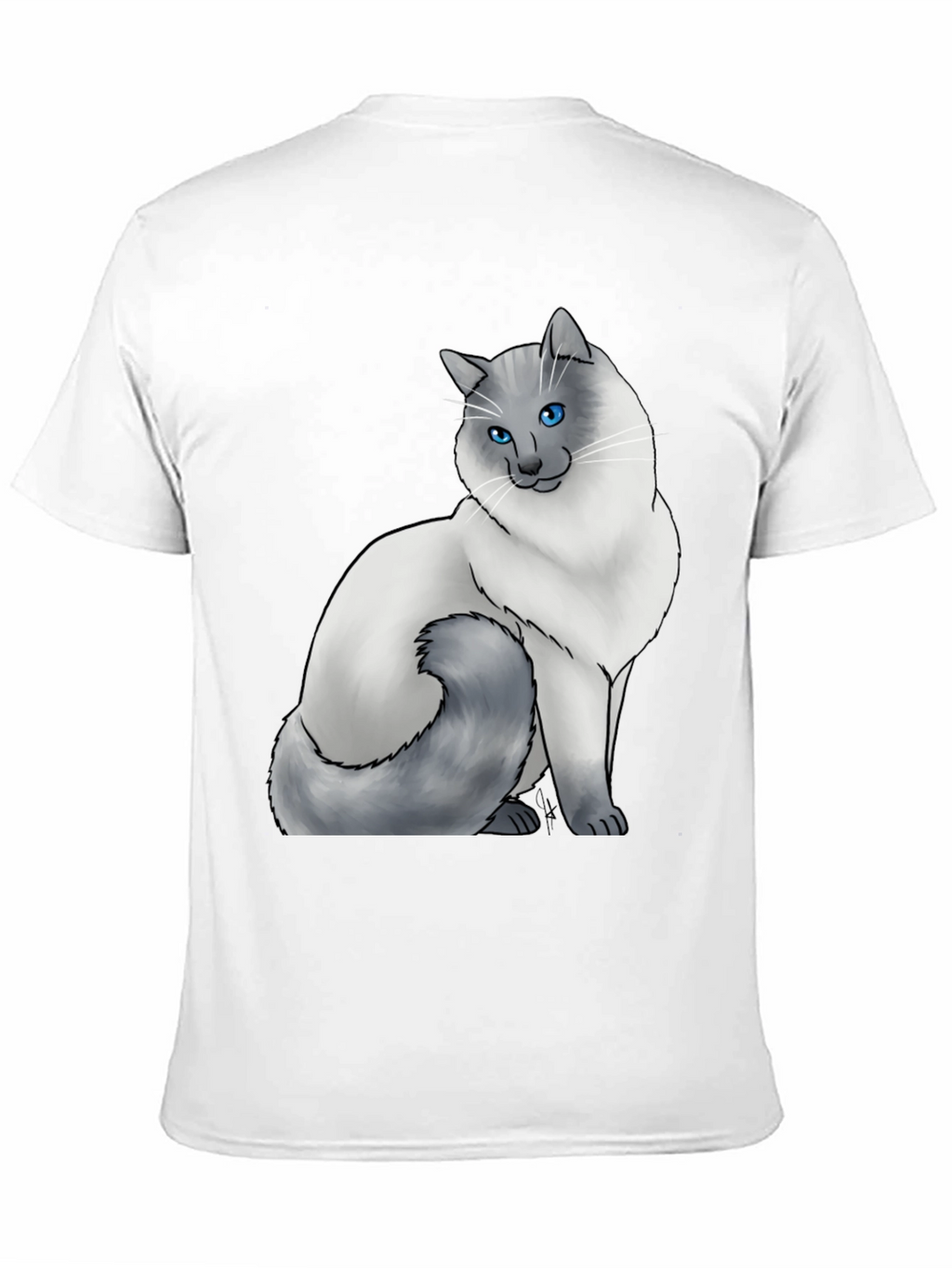 Cat Lover T-Shirt - Blue Eyed Cat Graphic Tee