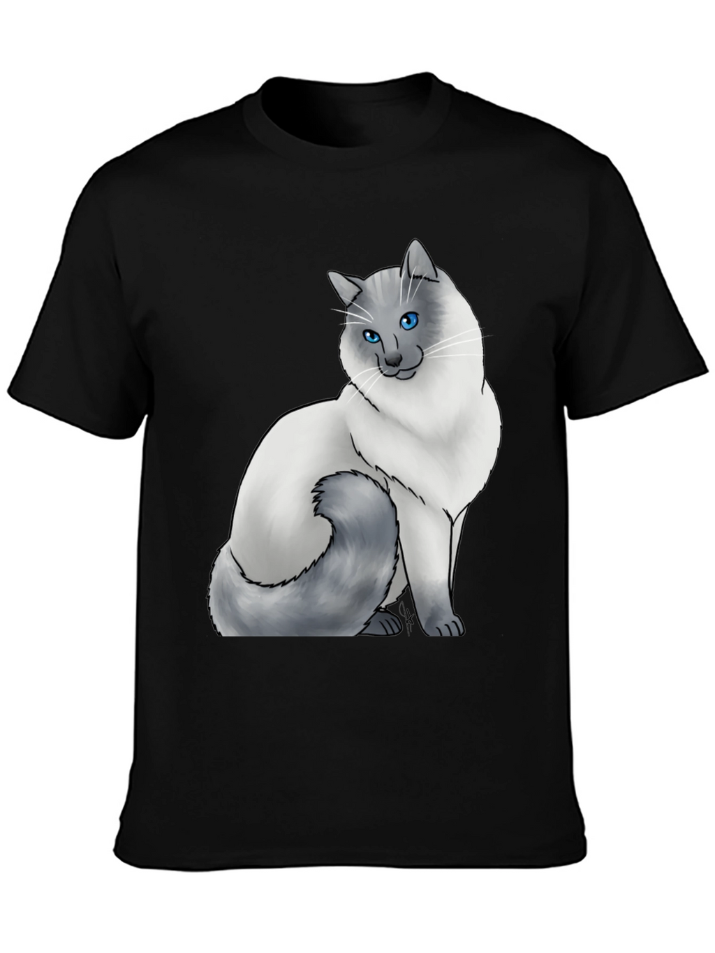 Cat Lover T-Shirt - Blue Eyed Cat Graphic Tee