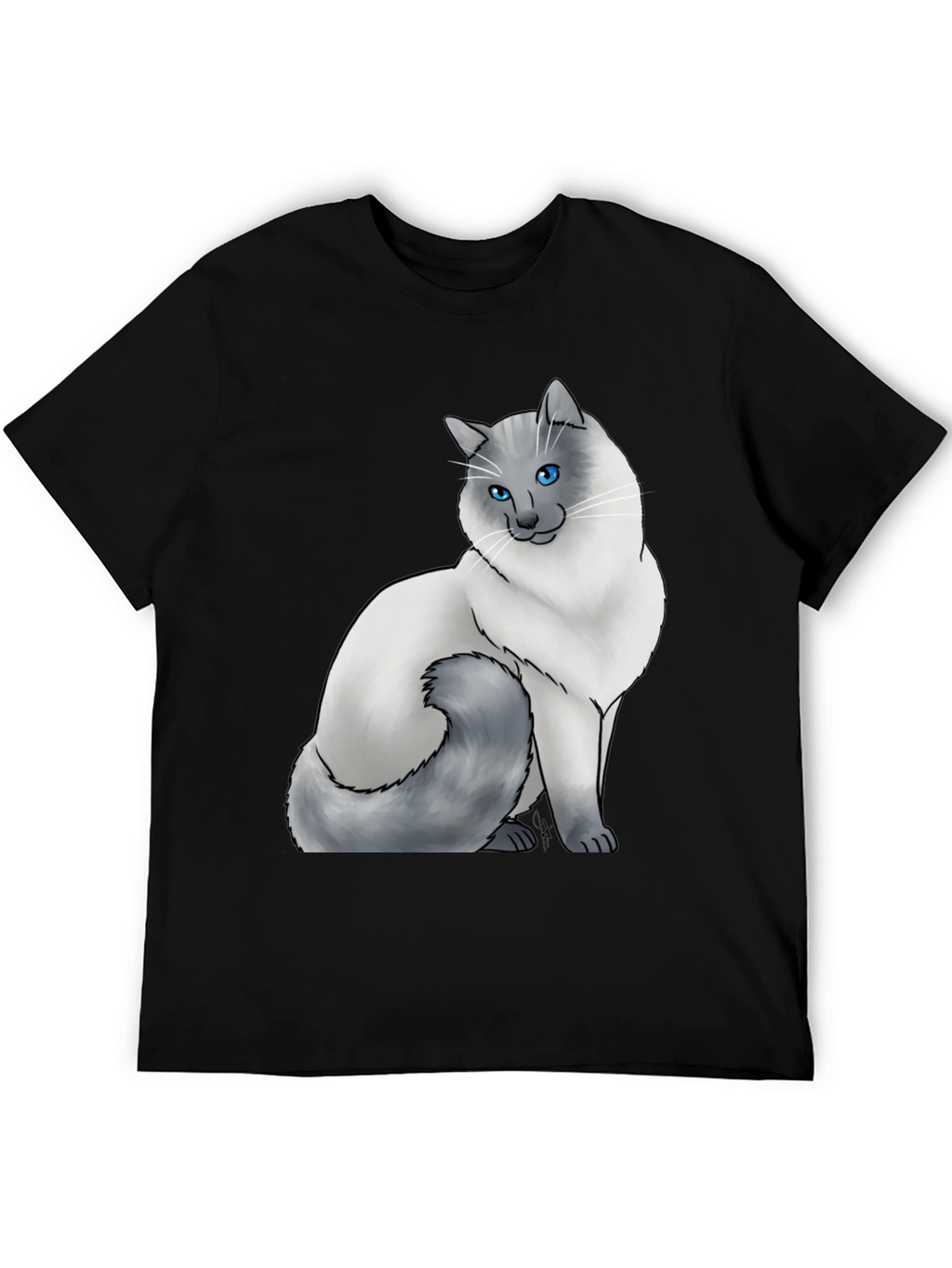 Cat Lover T-Shirt - Blue Eyed Cat Graphic Tee