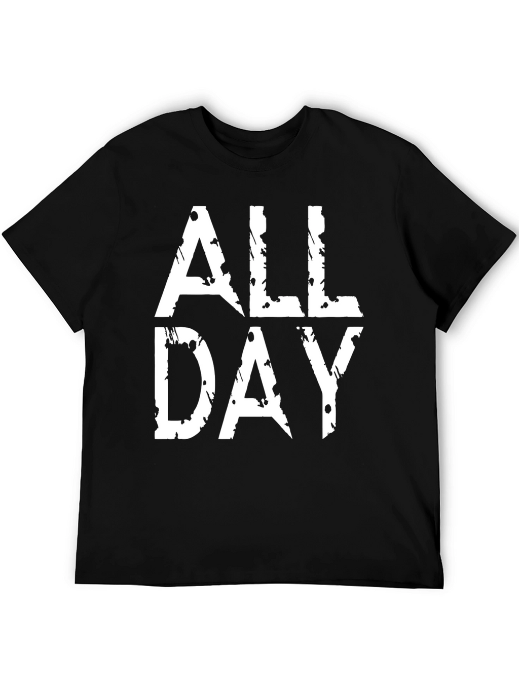 All Day Graphic Tee - Black Cotton Casual T-Shirt