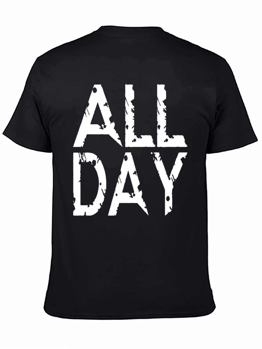 All Day Graphic Tee - Black Cotton Casual T-Shirt