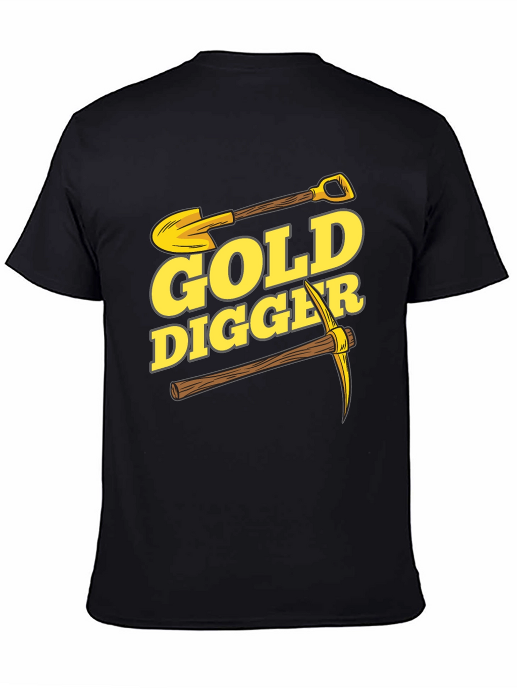 Gold Digger Graphic Tee - Black Cotton T-Shirt