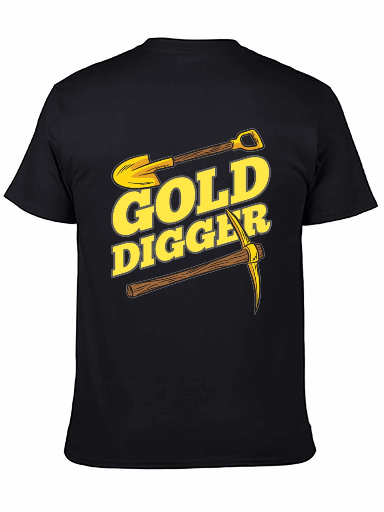 Gold Digger Graphic Tee - Black Cotton T-Shirt