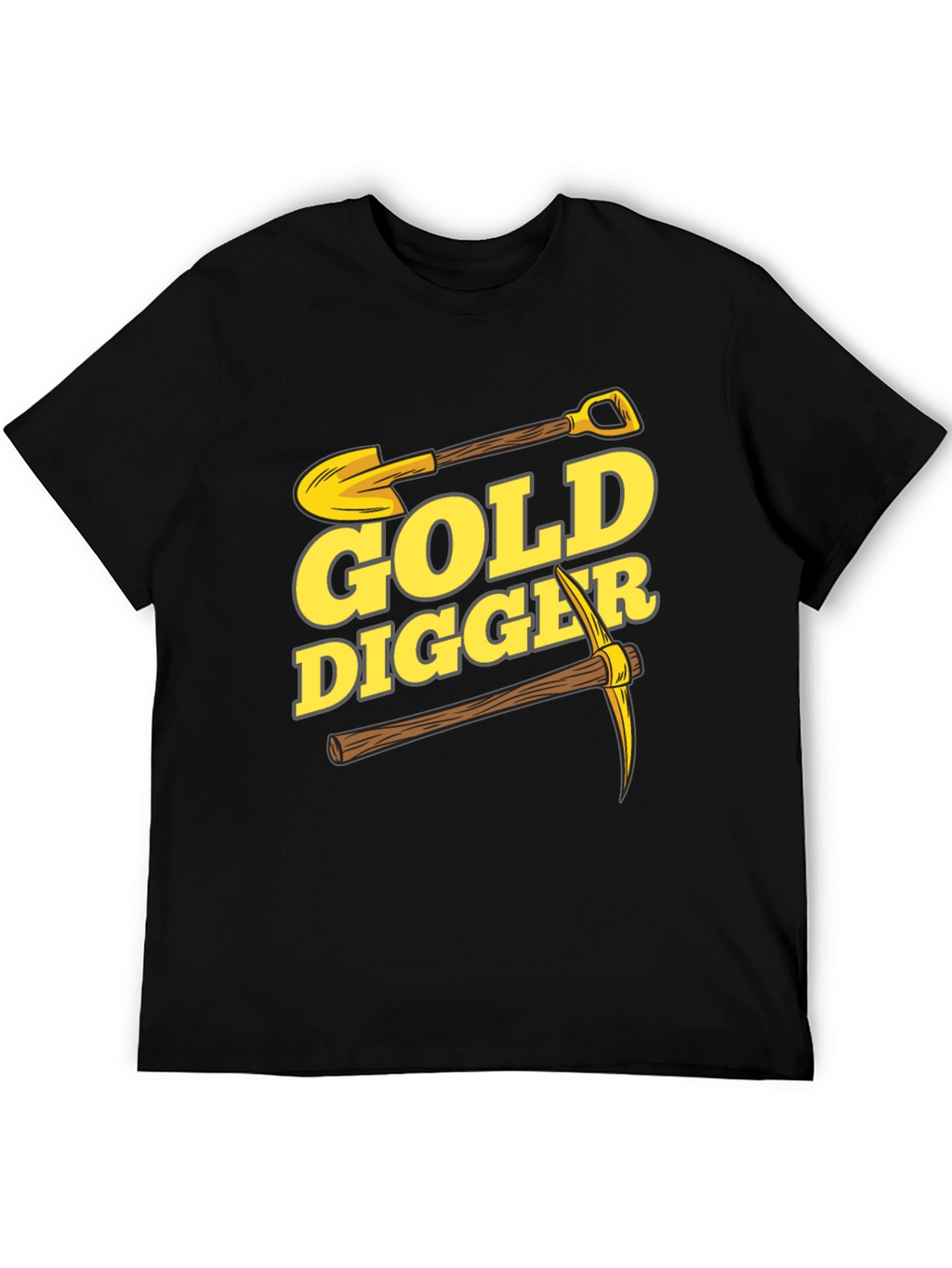 Gold Digger Graphic Tee - Black Cotton T-Shirt